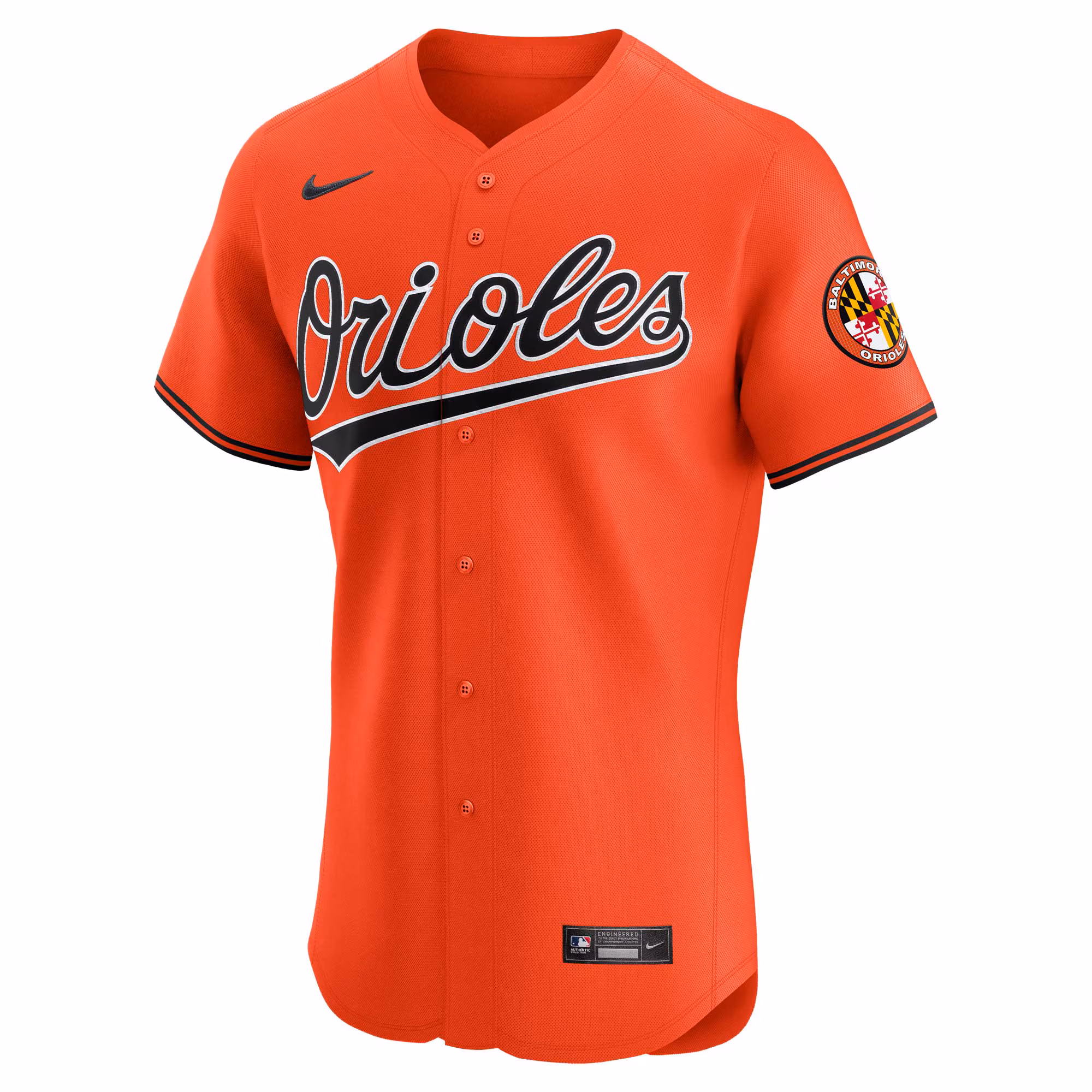 Baltimore Orioles Nike Alternate Vapor Premier Elite Patch Jersey - Orange