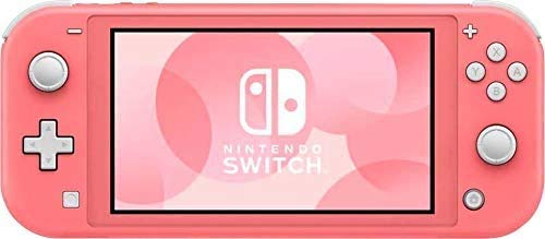 Newest Nintendo Switch Lite Game Console, Coral Pink With 128GB AllyFlex MemoryCard