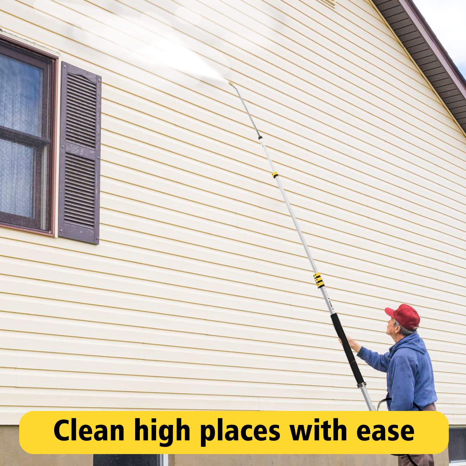 JANZ Aluminum 24 FT Telescoping Pressure Washer Wand