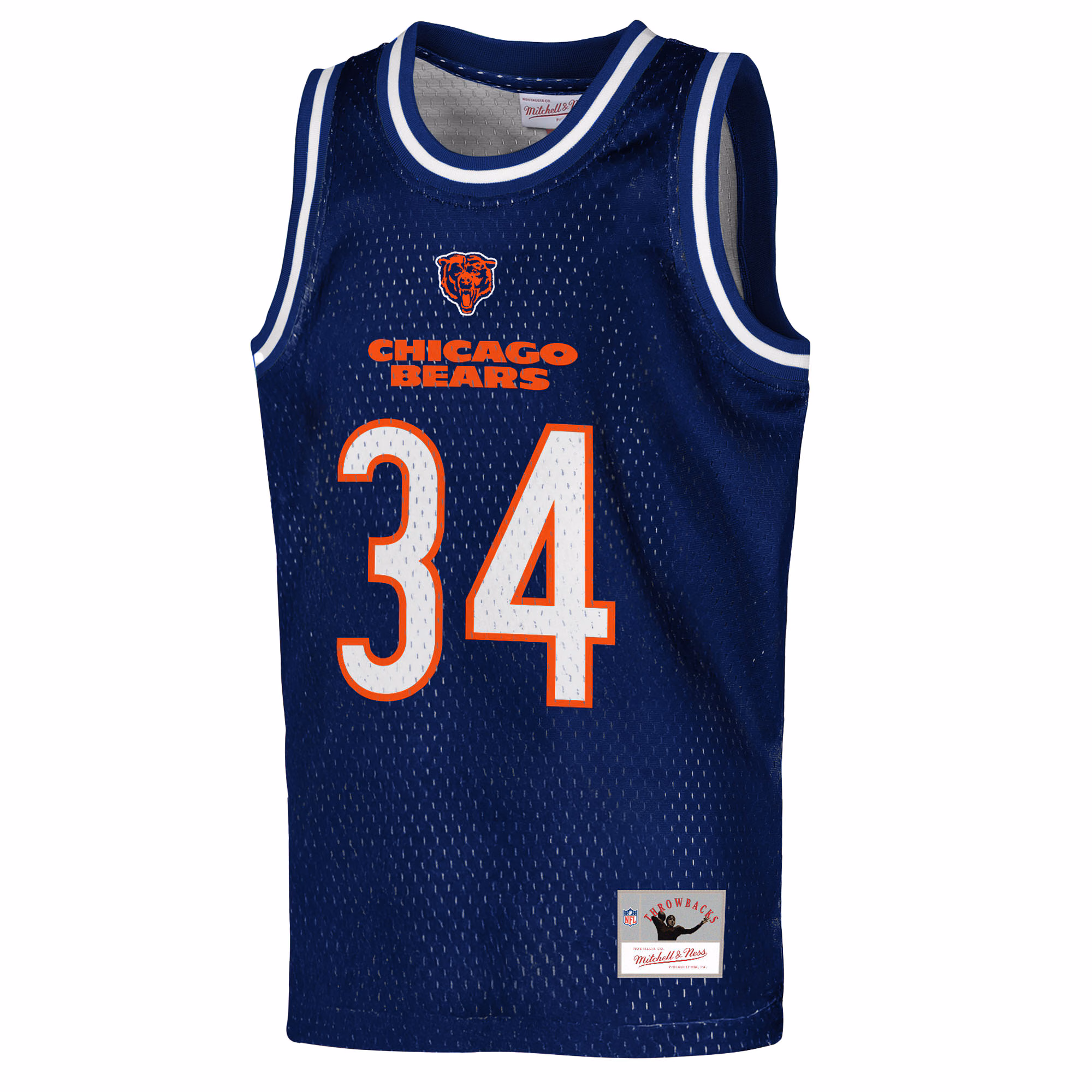Walter Payton Chicago Bears Mitchell & Ness Youth Retired Player NFL Basketball Fashion Jersey - Navy