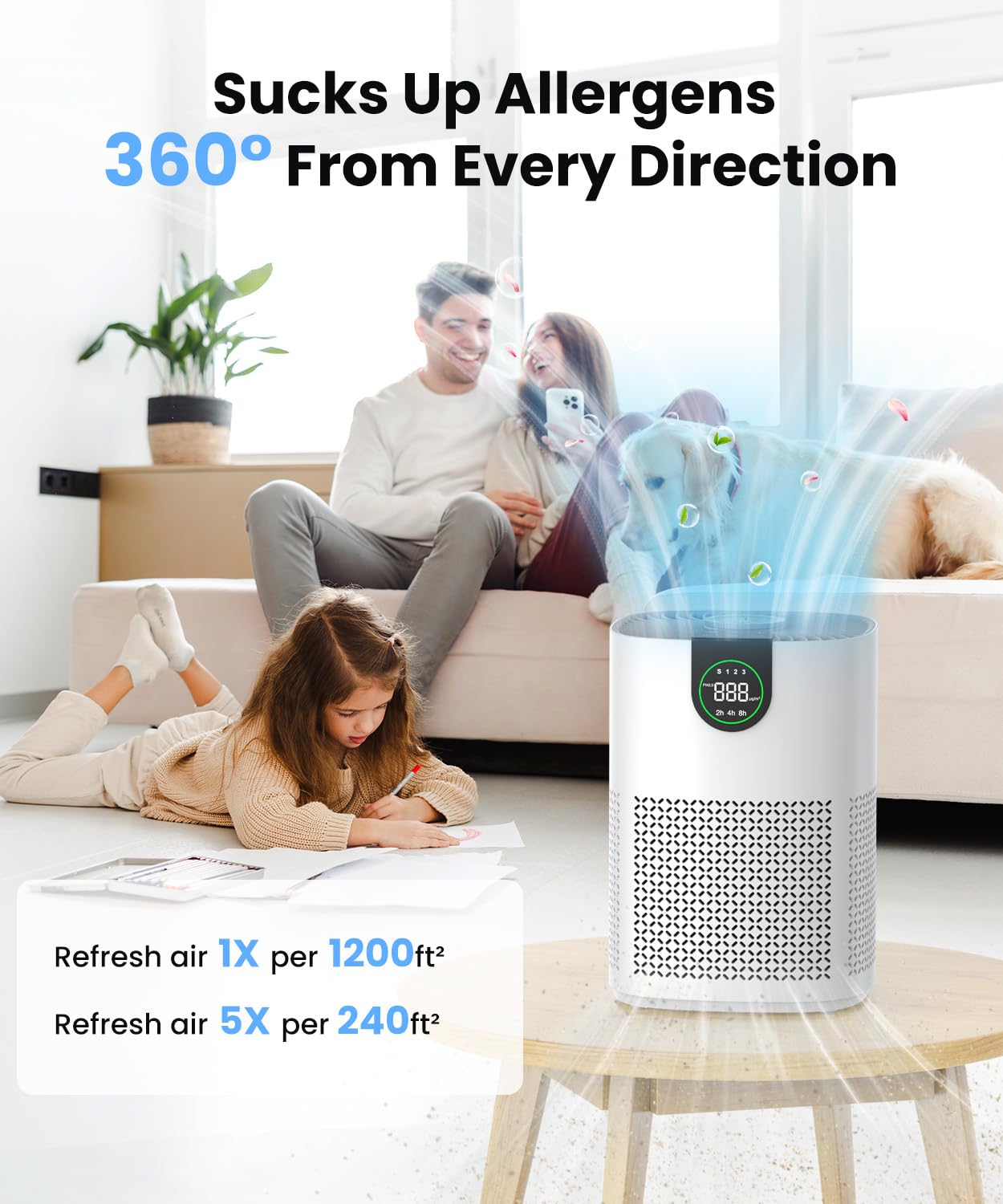 VEWIOR 2 Pack Air Purifiers for Home & Large Rooms