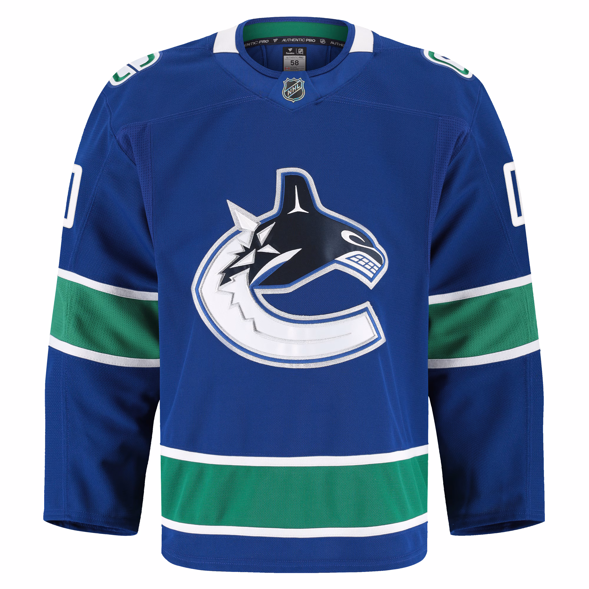 Vancouver Canucks Fanatics Home Authentic Pro Custom Jersey - Blue