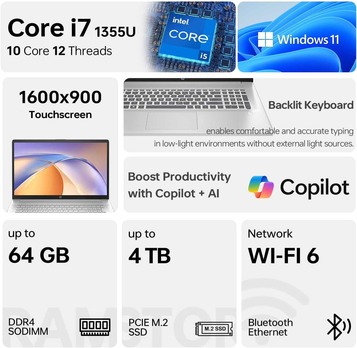 HP 17 Laptop, 17.3