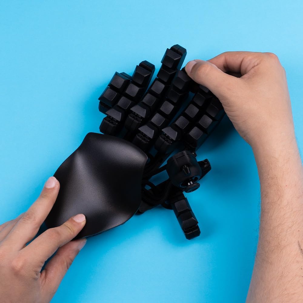 AZERON Keyzen – Keypad with 32 Fully Mappable Keys, 360° Hall-Effect Joystick, Macros, Adjustable Ergonomic Design, Cherry MX Switches, N-Key Rollover. (Black, Cherry MX Blue)