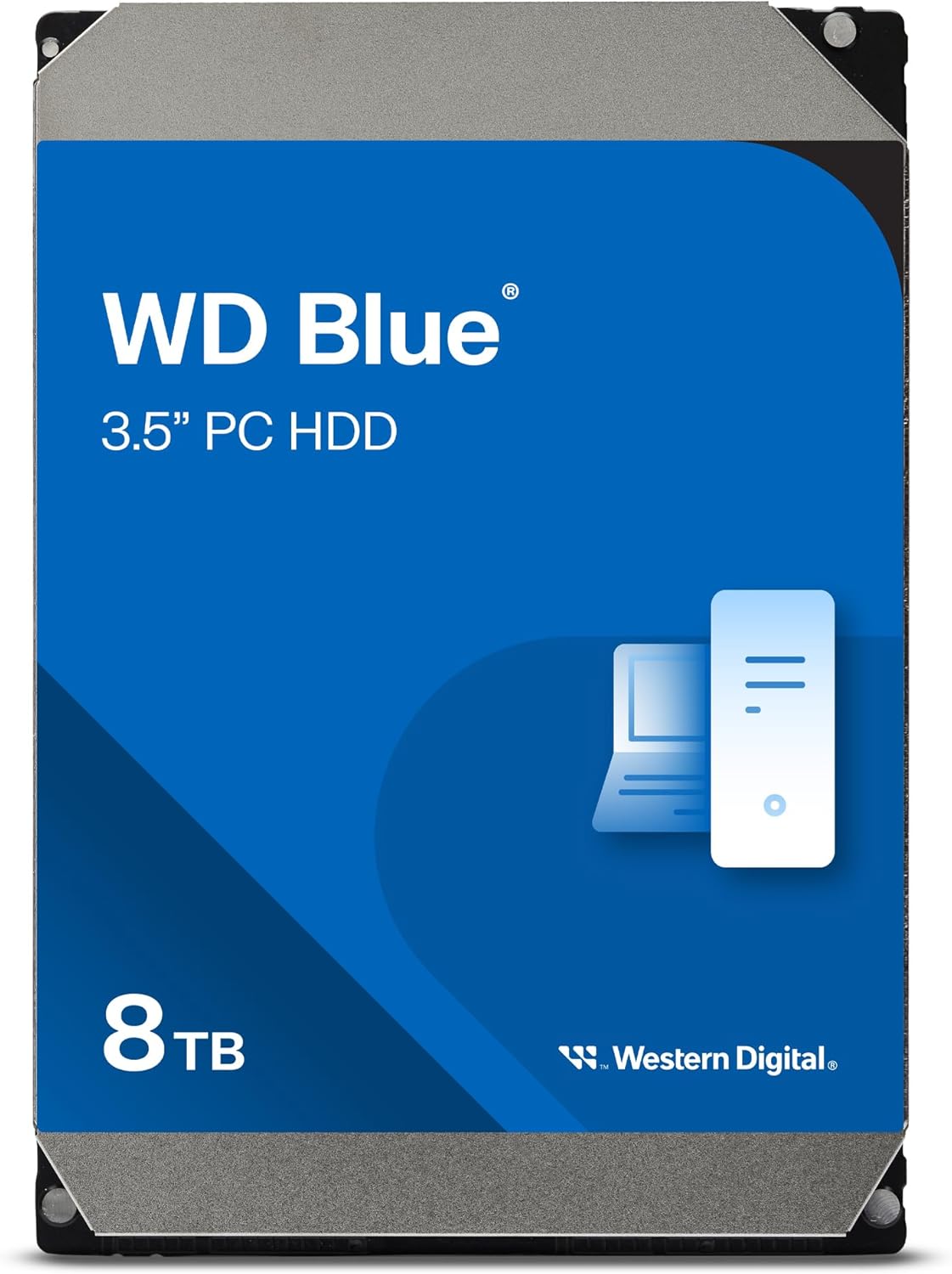 Western Digital 8TB WD Blue PC Internal Hard Drive HDD - 5640 RPM, SATA 6 Gb/s, 256 MB Cache, 3.5