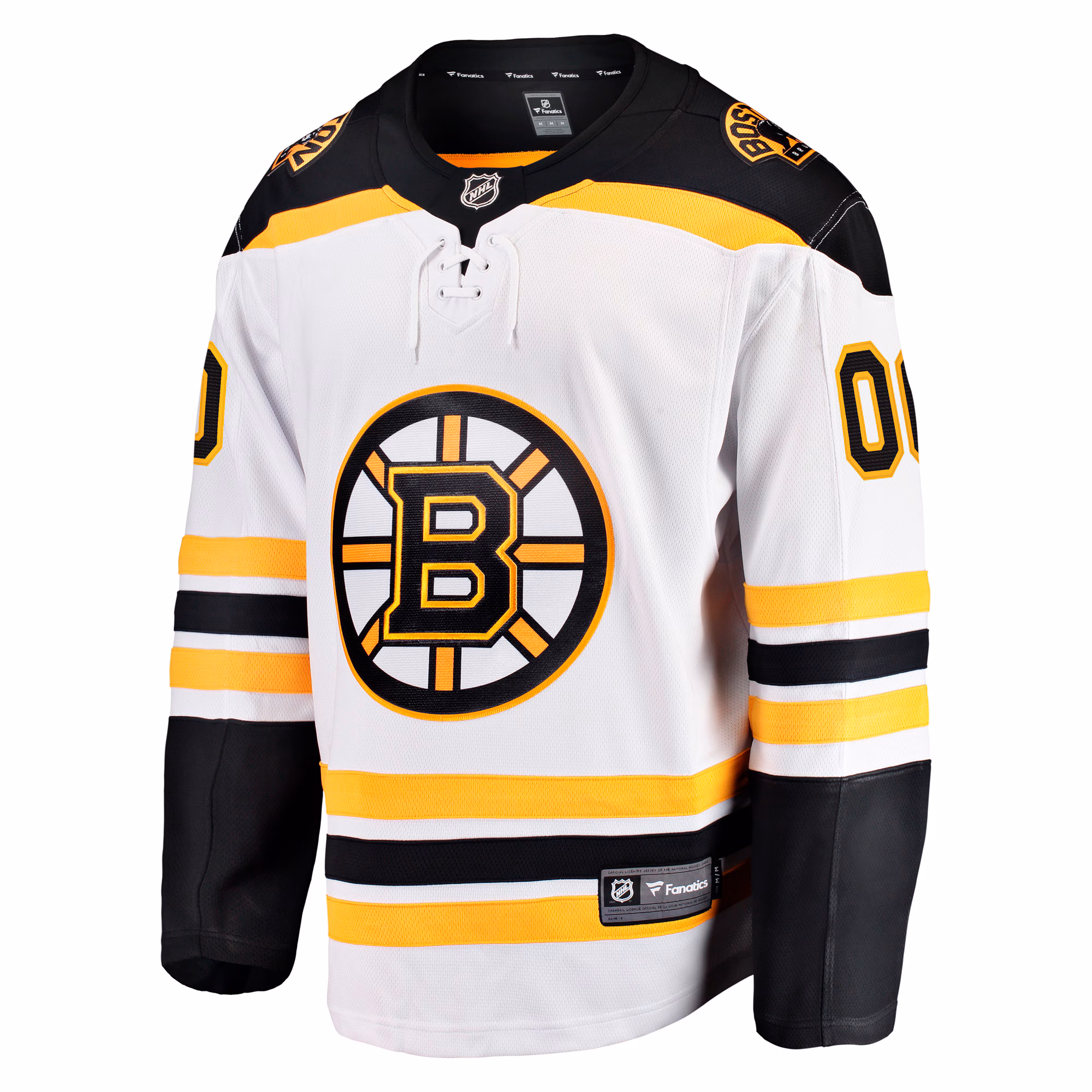 Boston Bruins Fanatics Away Breakaway Custom Jersey - White