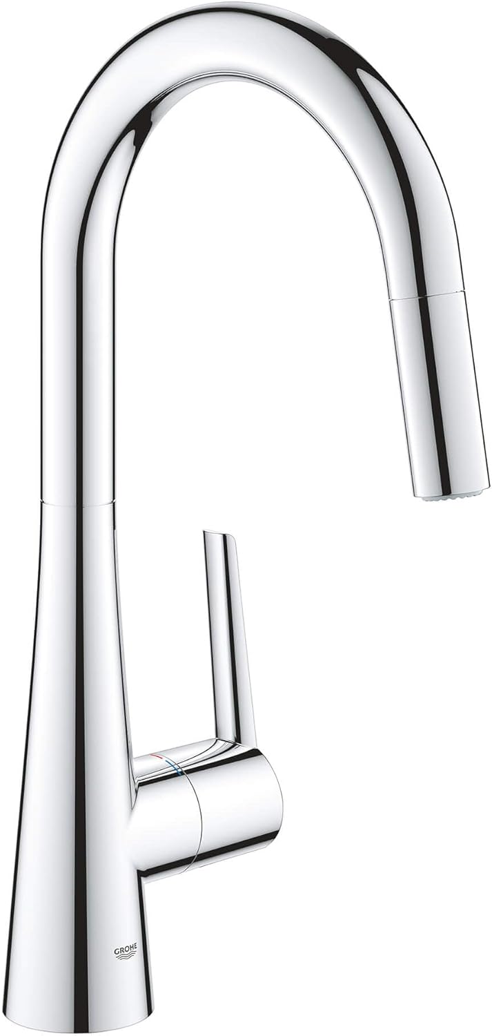 GROHE 32226003 Zedra Single-Handle Kitchen Faucet, Starlight Chrome