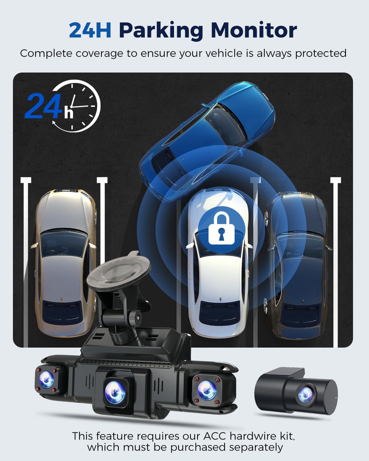ZMOPO 360 View Dash Cam with GPS, WiFi & Night Vision