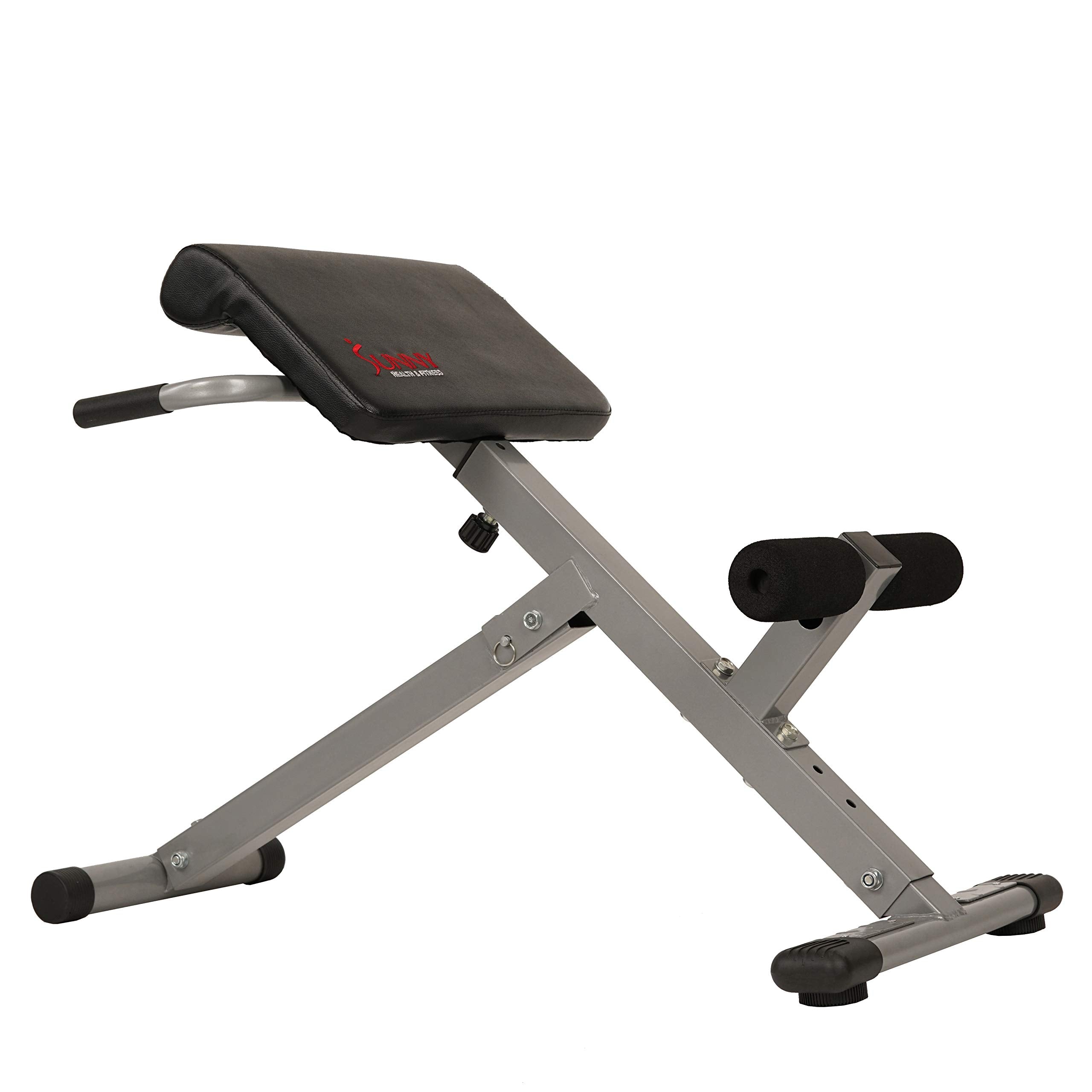 SUNNY HEALTH & FITNESS Foldable Hyperextension Roman Chair for Home Gym