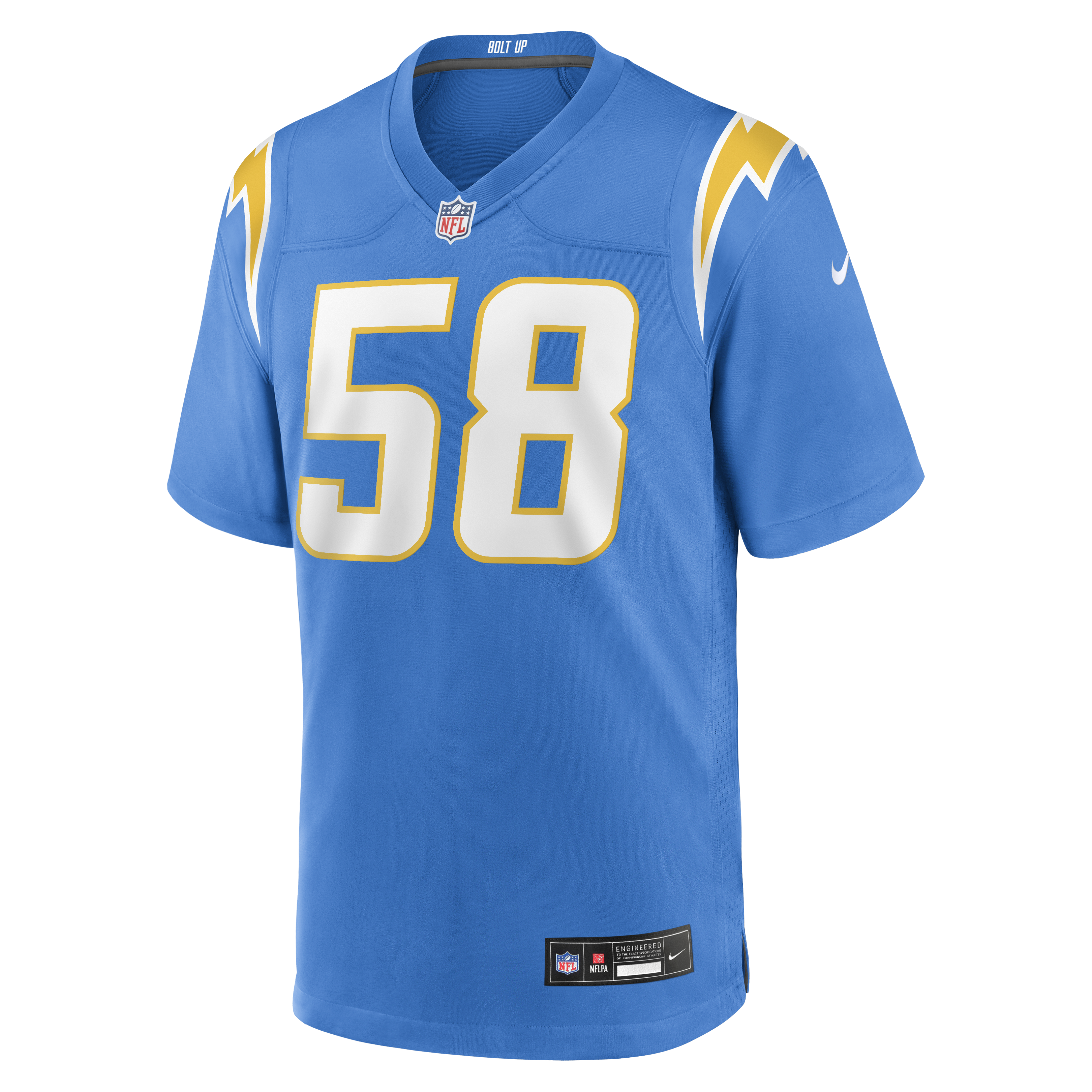 Tae Crowder Los Angeles Chargers Nike Team Game Jersey - Powder Blue