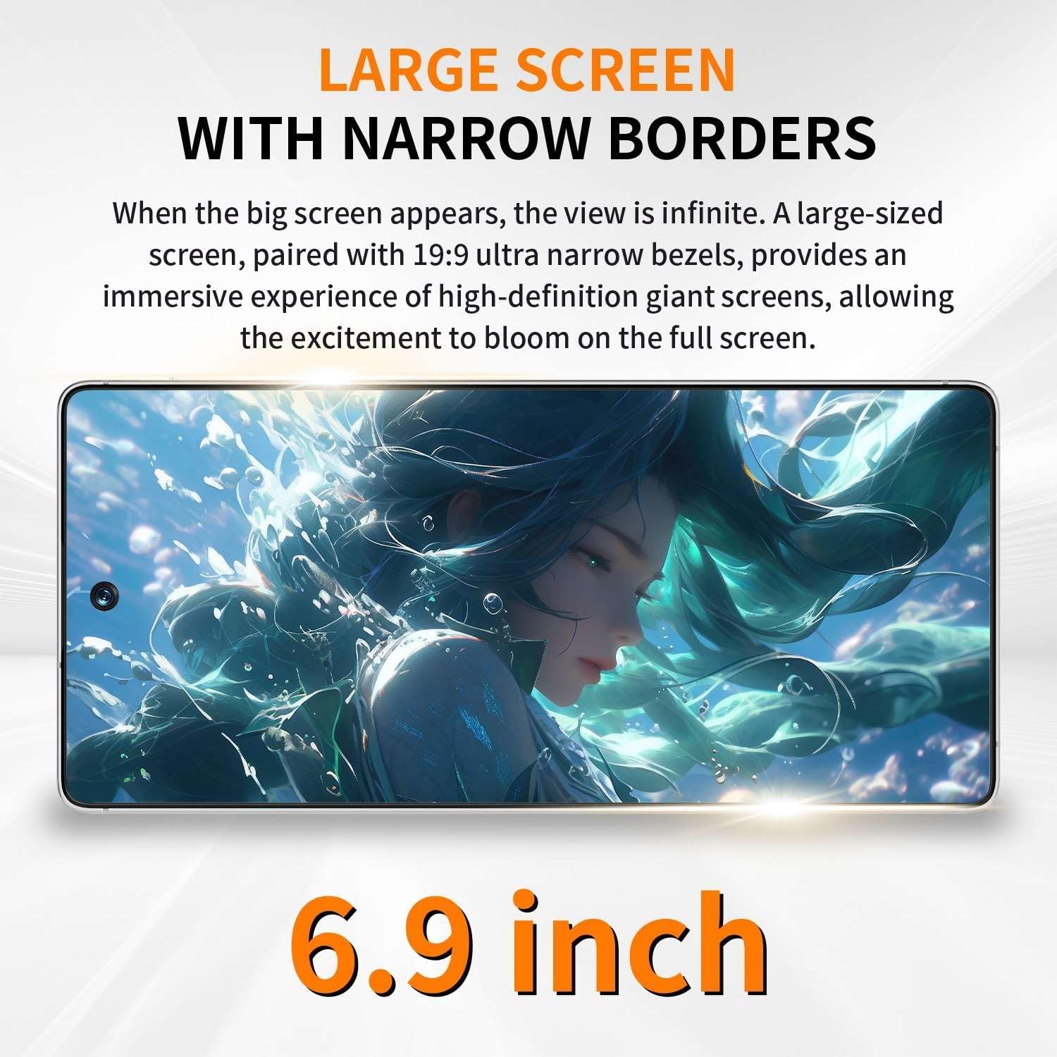 I25U 5G Unlocked Phones,Android 15.0 Smartphone,6.9