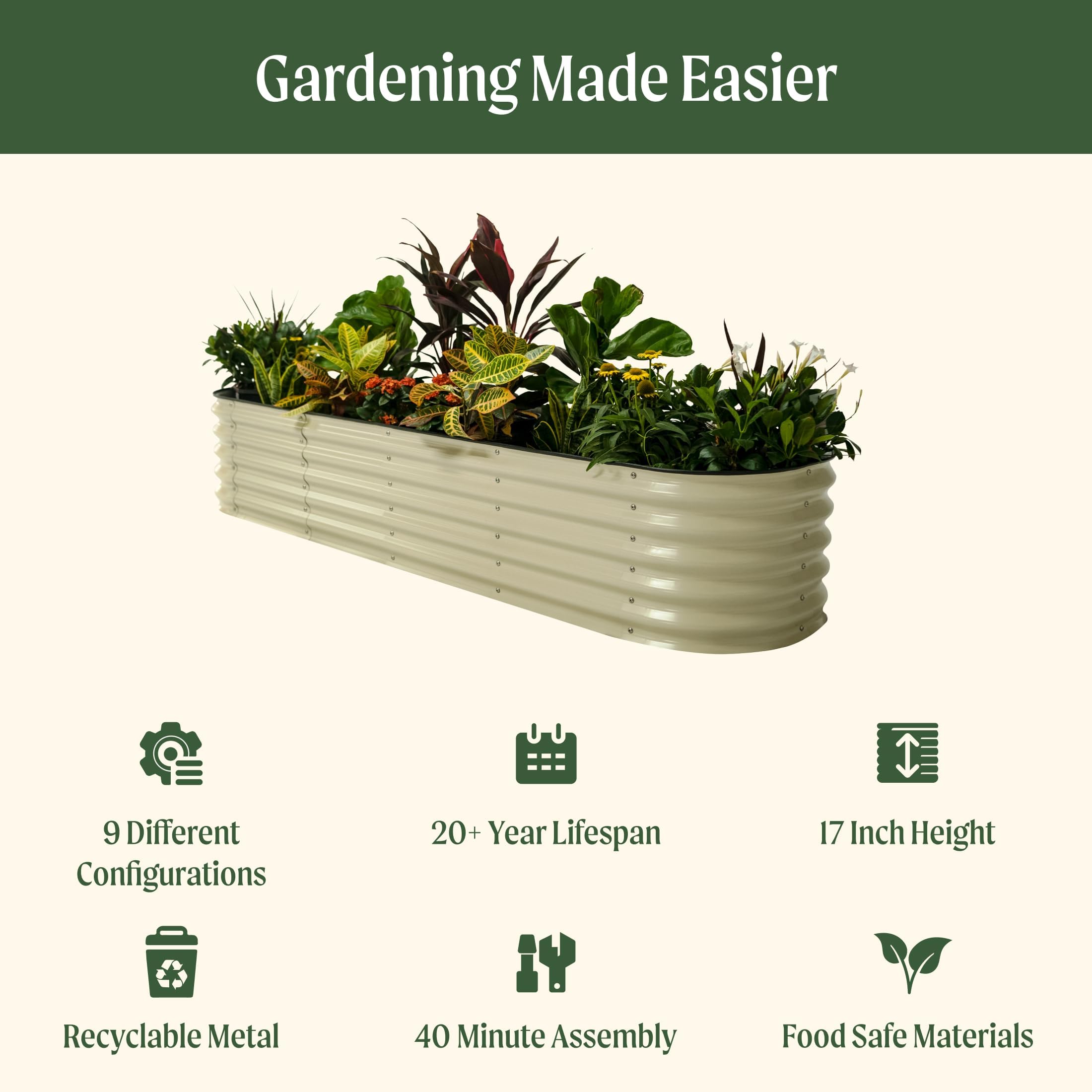 VEGO GARDEN Raised Garden Bed Kit - 17