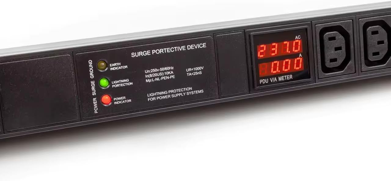 L6-30P Metered-Surge Protection PDU, 240V, L6-30P, 30A, 7200watts, (8) C13 Outlets, Crypto Mining Data Centre PDU