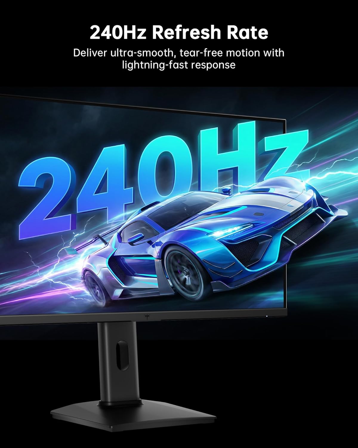 KTC 24.5 Inch 240Hz Gaming Monitor, FHD Computer Monitor Vertical 1080P, Fast IPS Panel, 1ms MPRT, Adaptive Sync, 94% DCI-P3, HDR 400, HDMI DP Ports, Tilt/Pivot/Height Adjustment, VESA Mount, H25T7-3