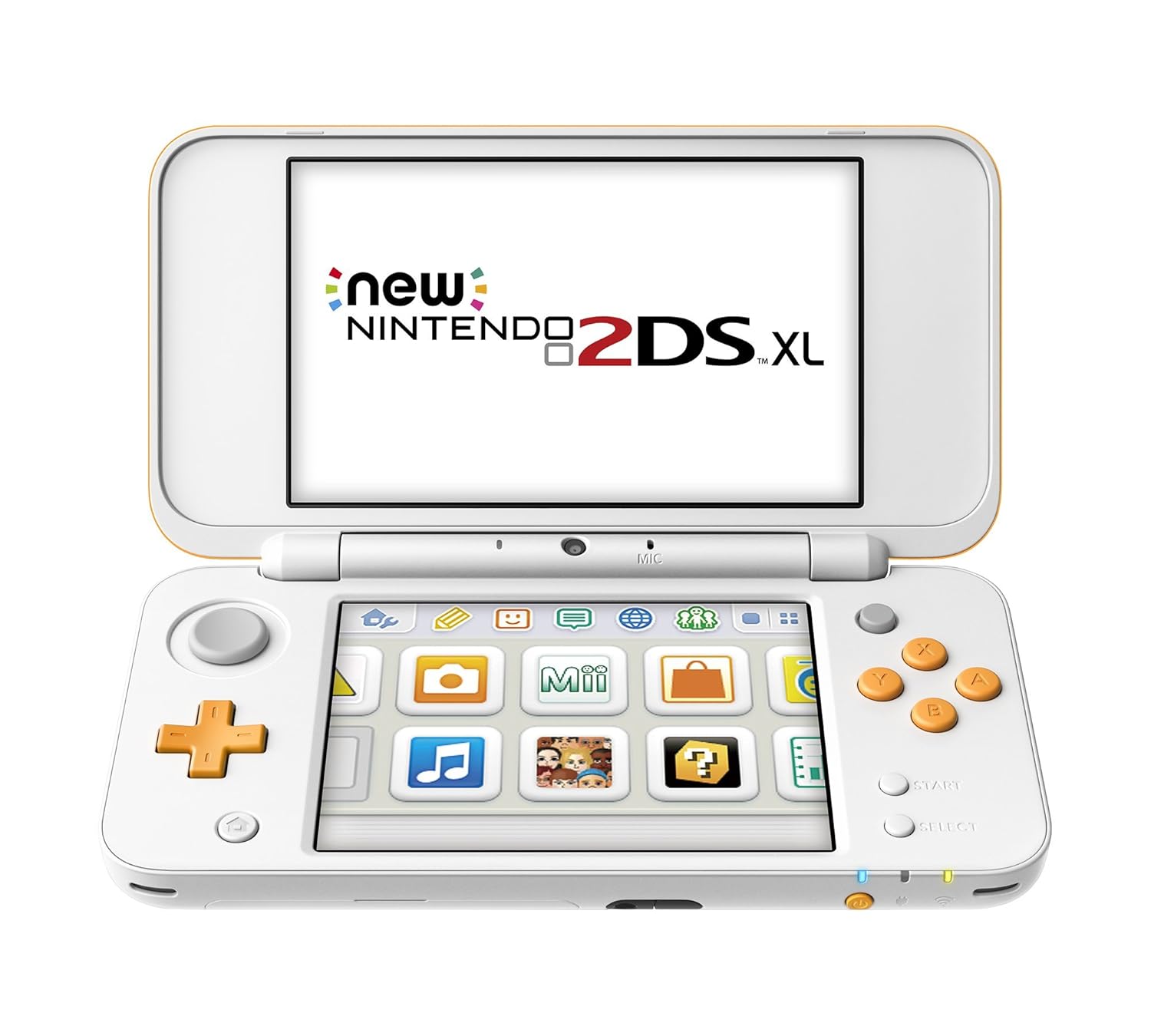 Nintendo New 2DS XL - White + Orange (Renewed) video game