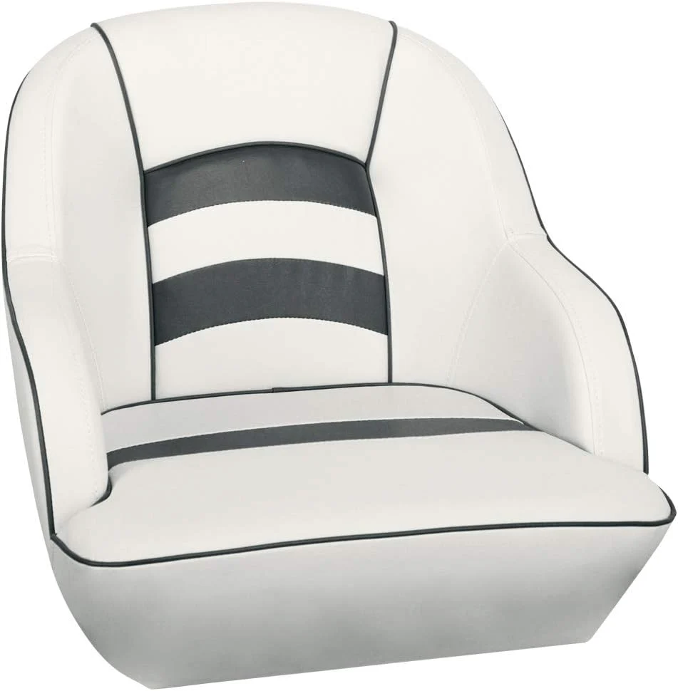 Bucket Pontoon Boat Seat (White/Blue)