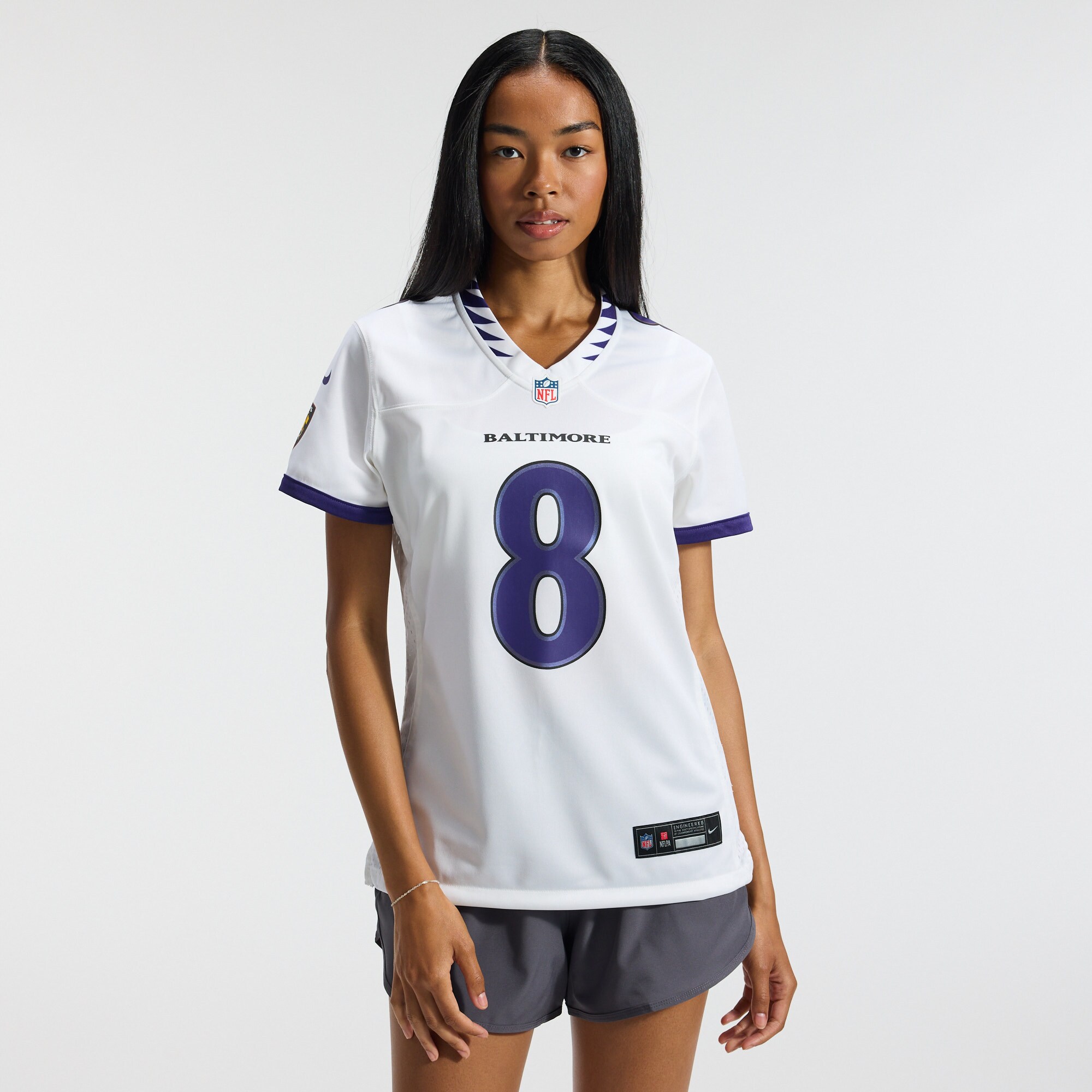 Lamar Jackson Baltimore Ravens Nike Women's Game Jersey - White