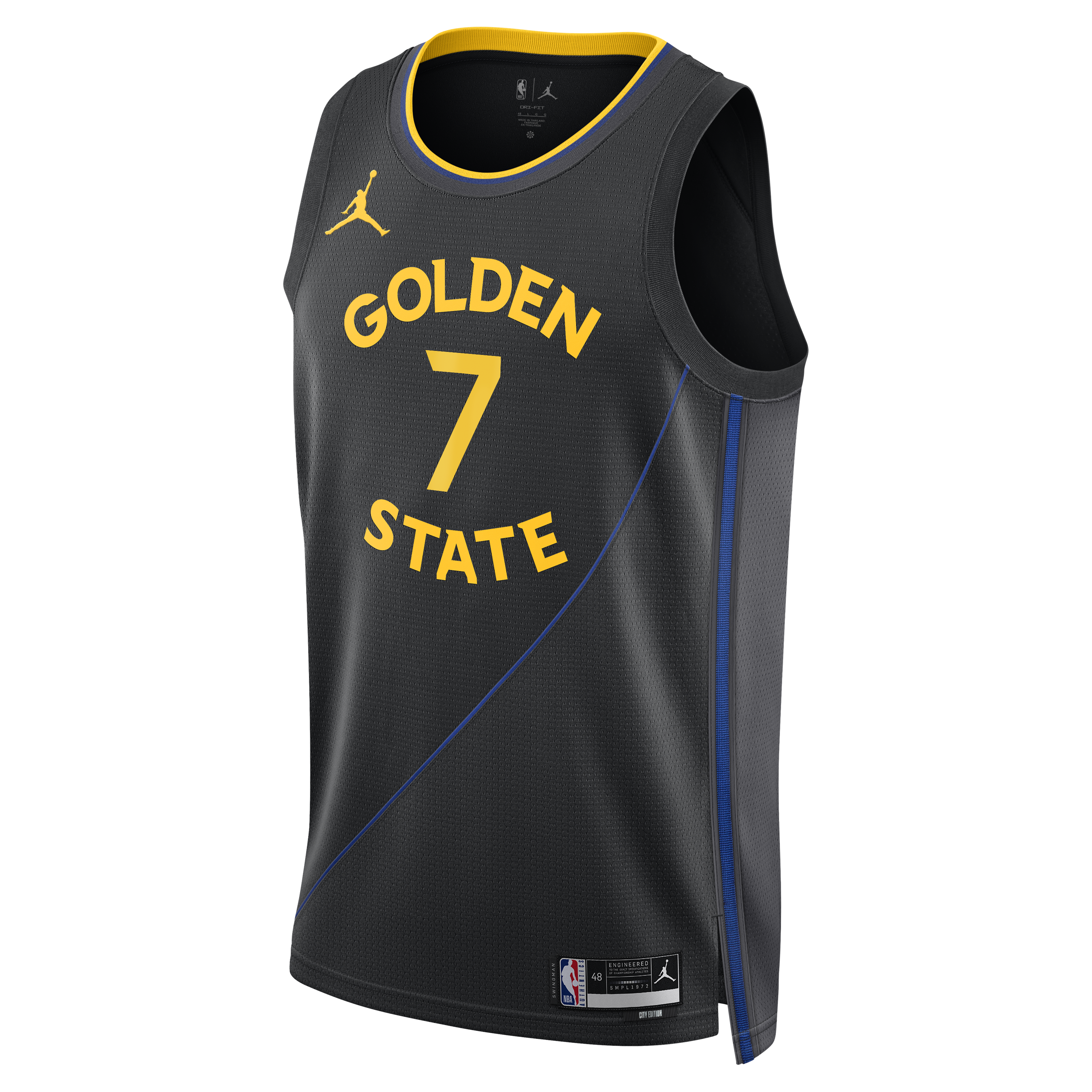 Kristaps Porziņģis Golden State Warriors Jordan Brand Unisex Swingman Jersey - Statement Edition - Black