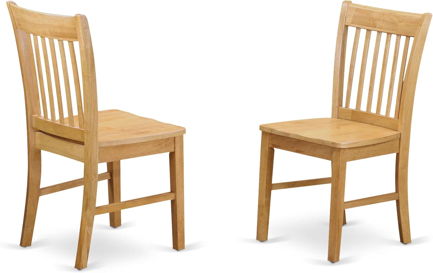 East West Furniture CANO7-OAK-W 7 Piece Dining Table Set Consist of a Rectangle Kitchen Table and 6 Dining Room Chairs, 36x60 Inch, Oak