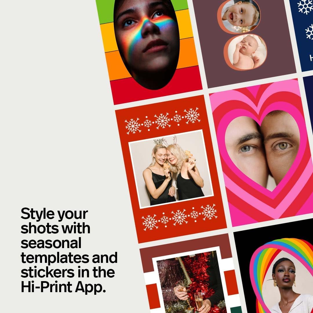 Polaroid Hi-Print Bluetooth 4x6 Photo Printer + Photo Paper Bundle (80 Sheets Included) (6552)