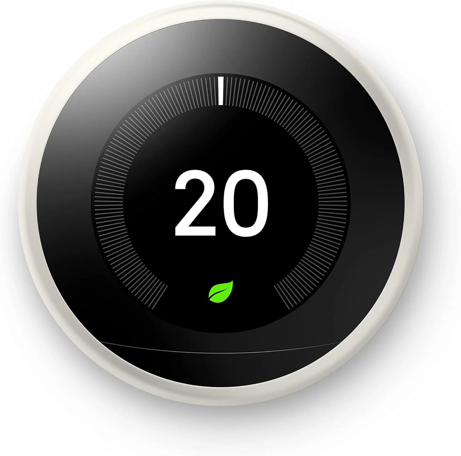 Nest 3rd Gen Learning Thermostat, Programmable Smart, Alexa Compatible, White, Wi-Fi, Energy Saving, Home Use