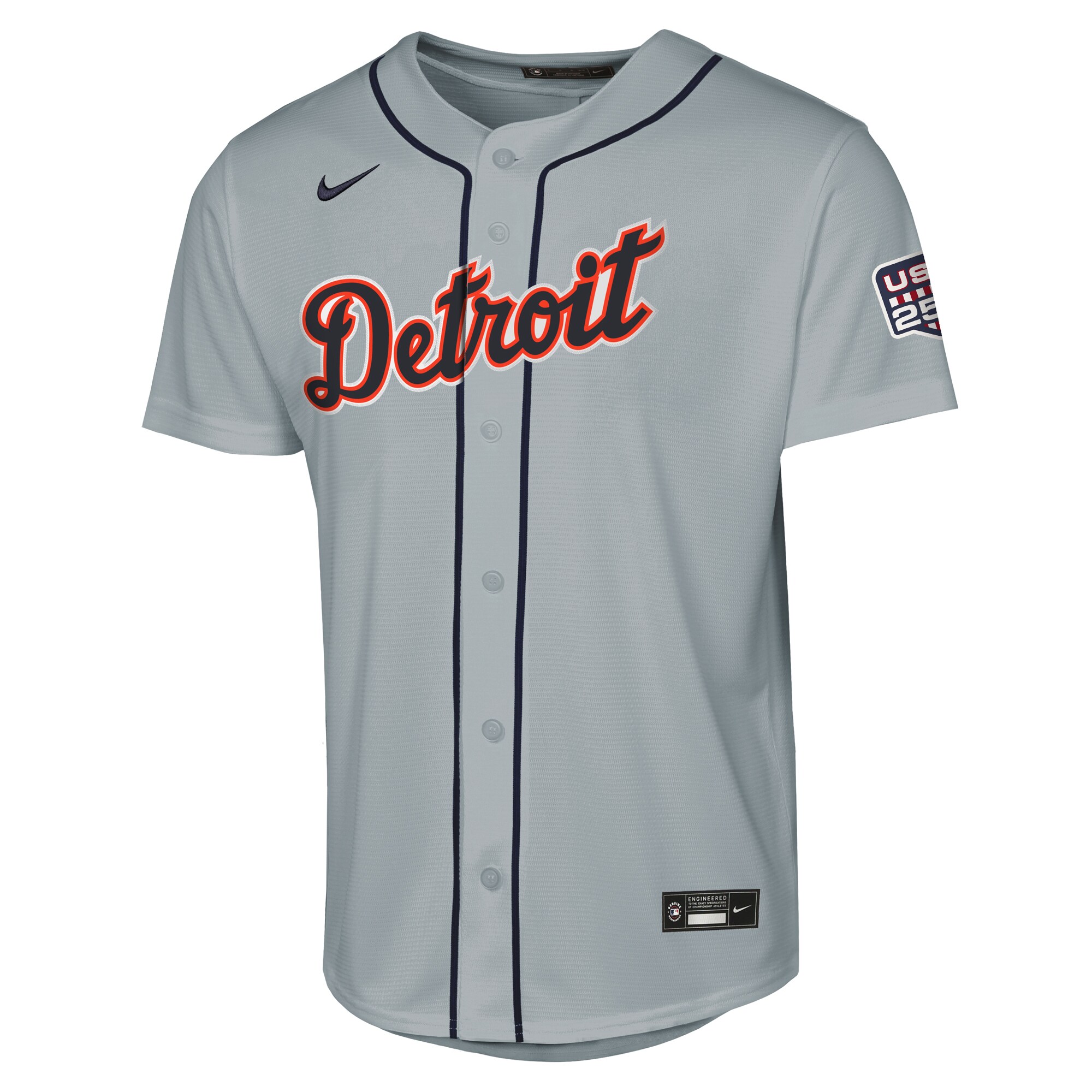 Tarik Skubal Detroit Tigers Nike Youth USA 250 Fourth of July Road Replica Jersey - Gray