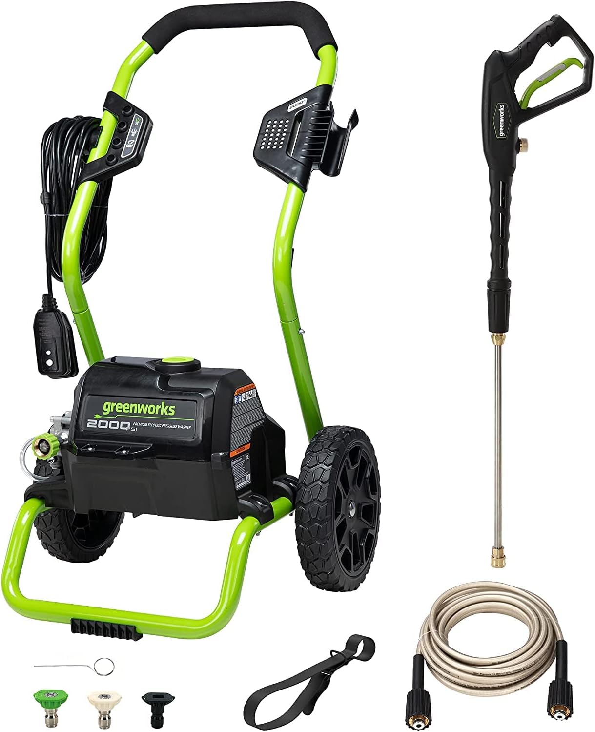 Greenworks 2000 Max PSI @ 1.1 GPM (13 Amp) Electric Pressure Washer GPW2000-1RG