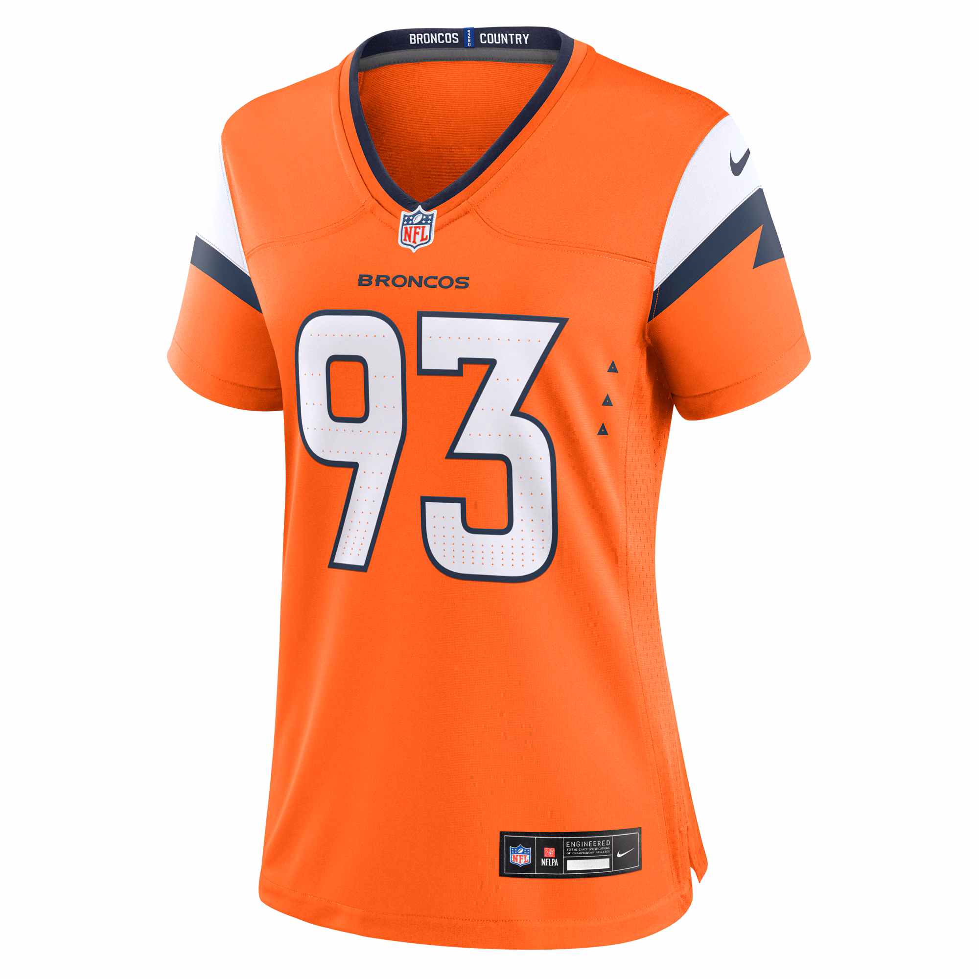 D.J. Jones Denver Broncos Nike Women's Team Game Jersey -  Orange