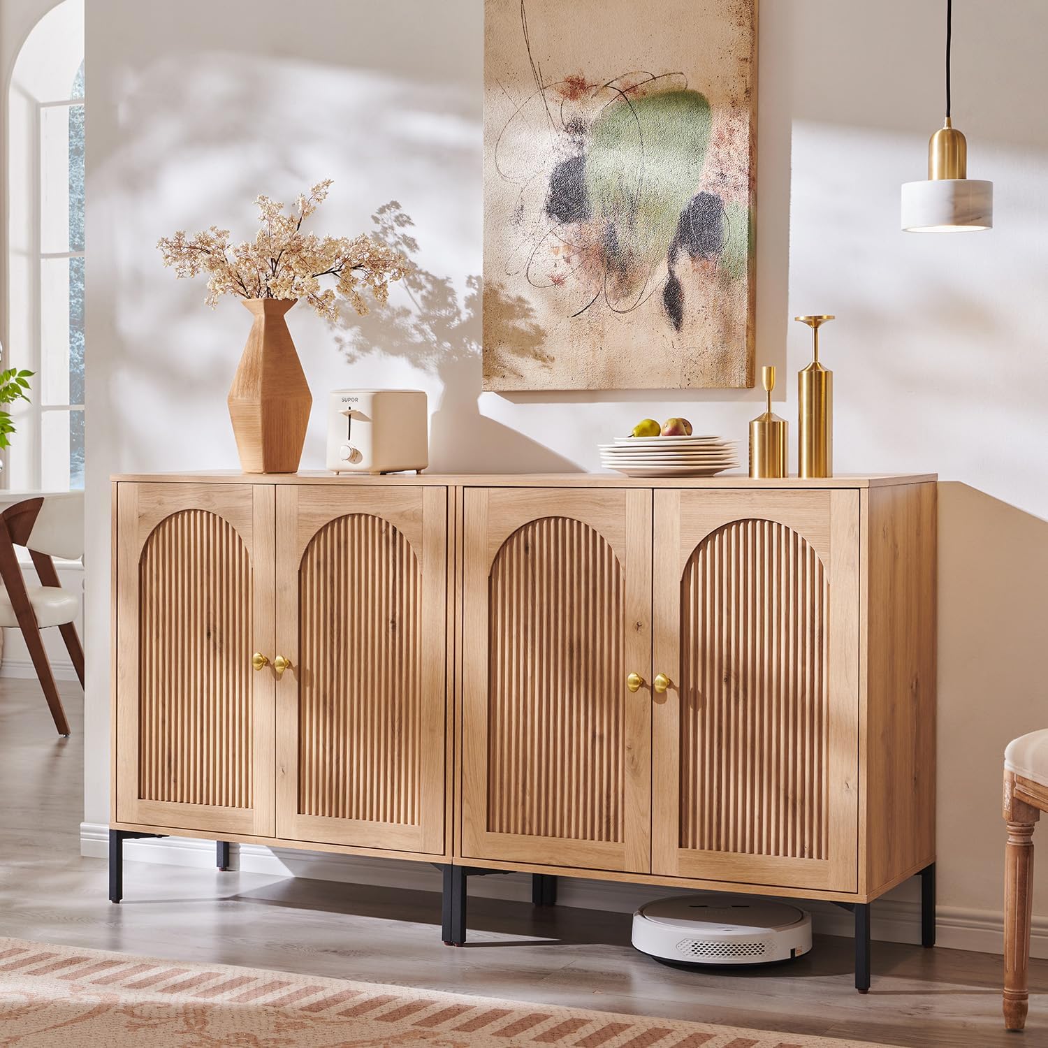 IFGET Modern Buffet Cabinet with Storage, 61.75