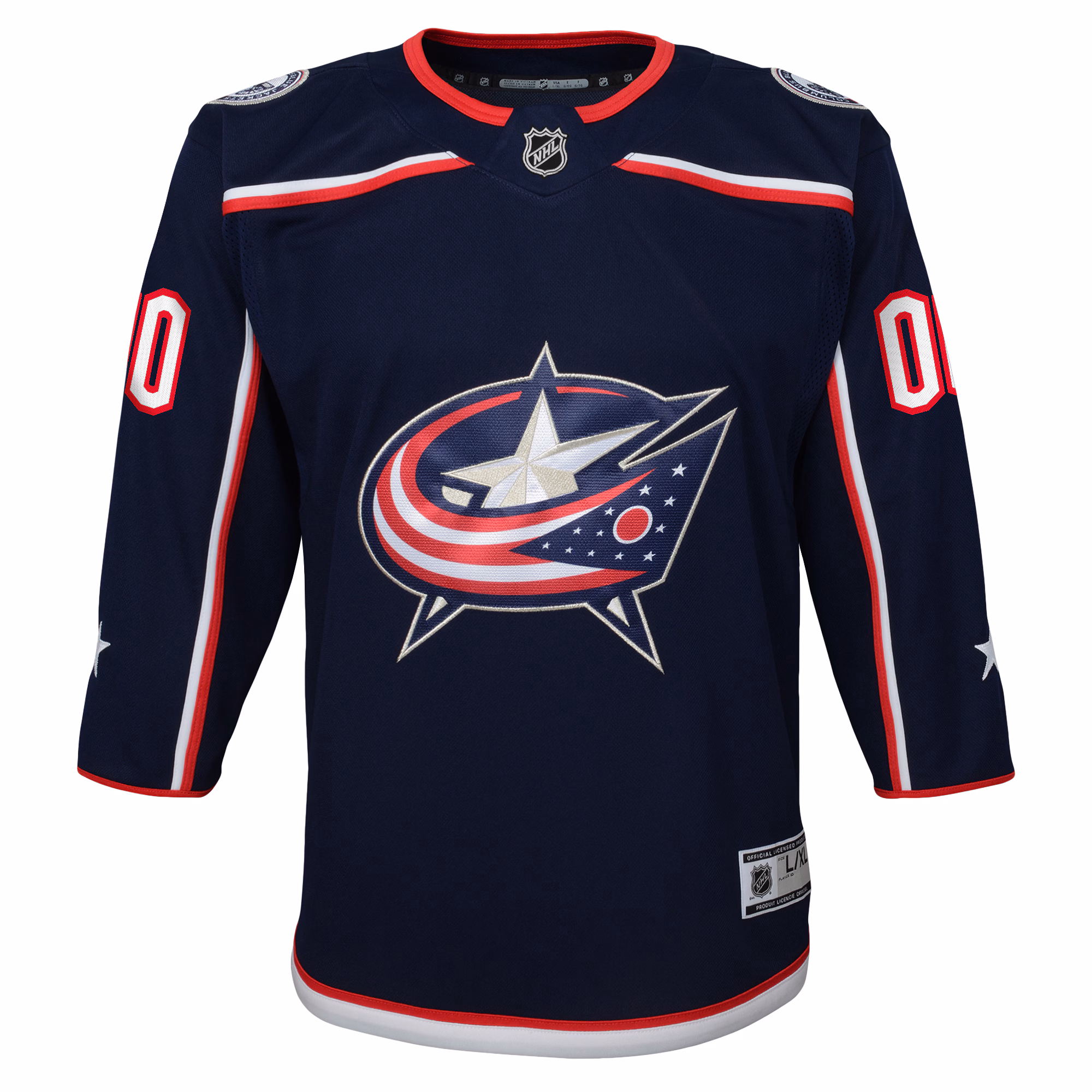 Columbus Blue Jackets Youth Home Premier Custom Jersey - Navy