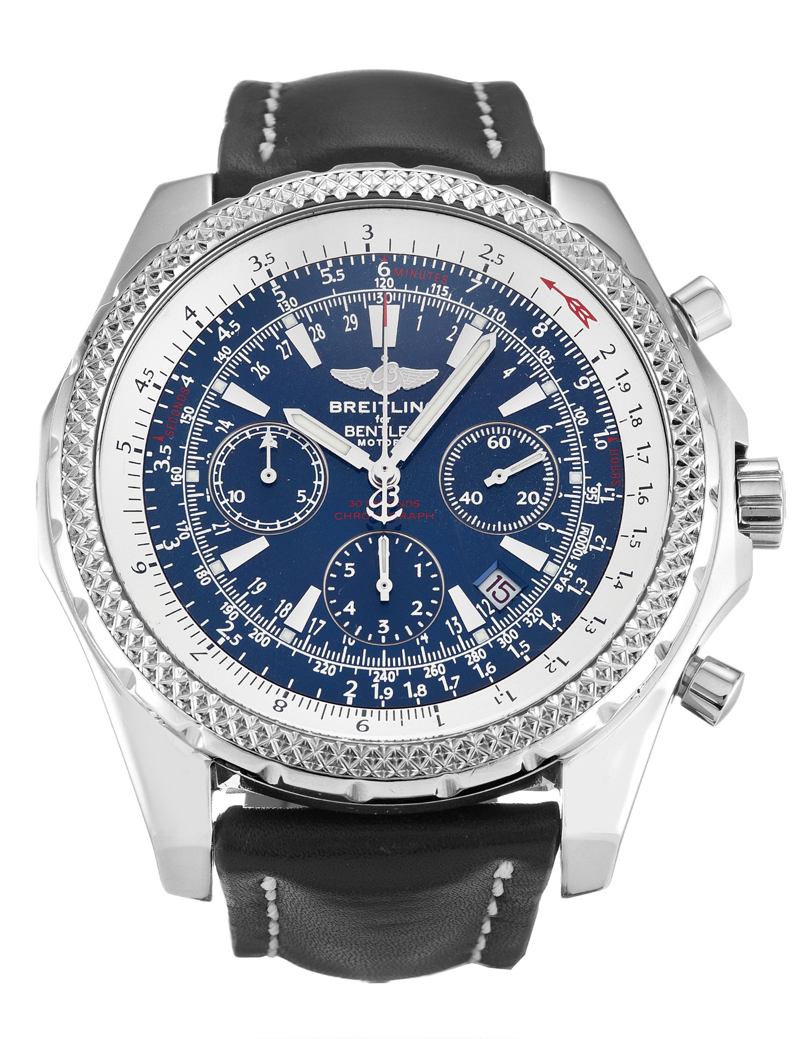 Bentley Motors Blue Dial Leather Strap A25362