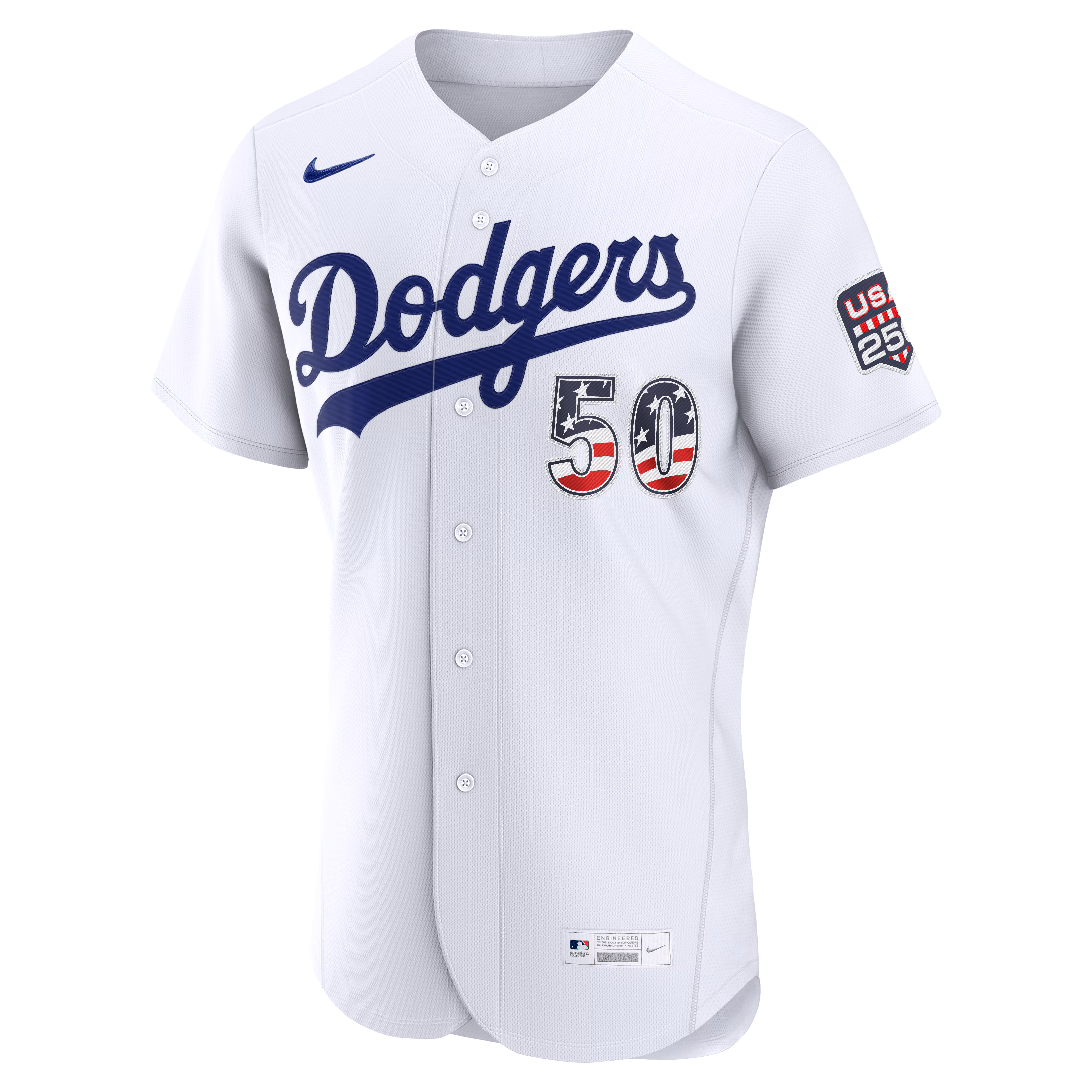 Fourth of July Los Angeles Dodgers Mookie Betts Nike White USA 250 Authentic Jersey