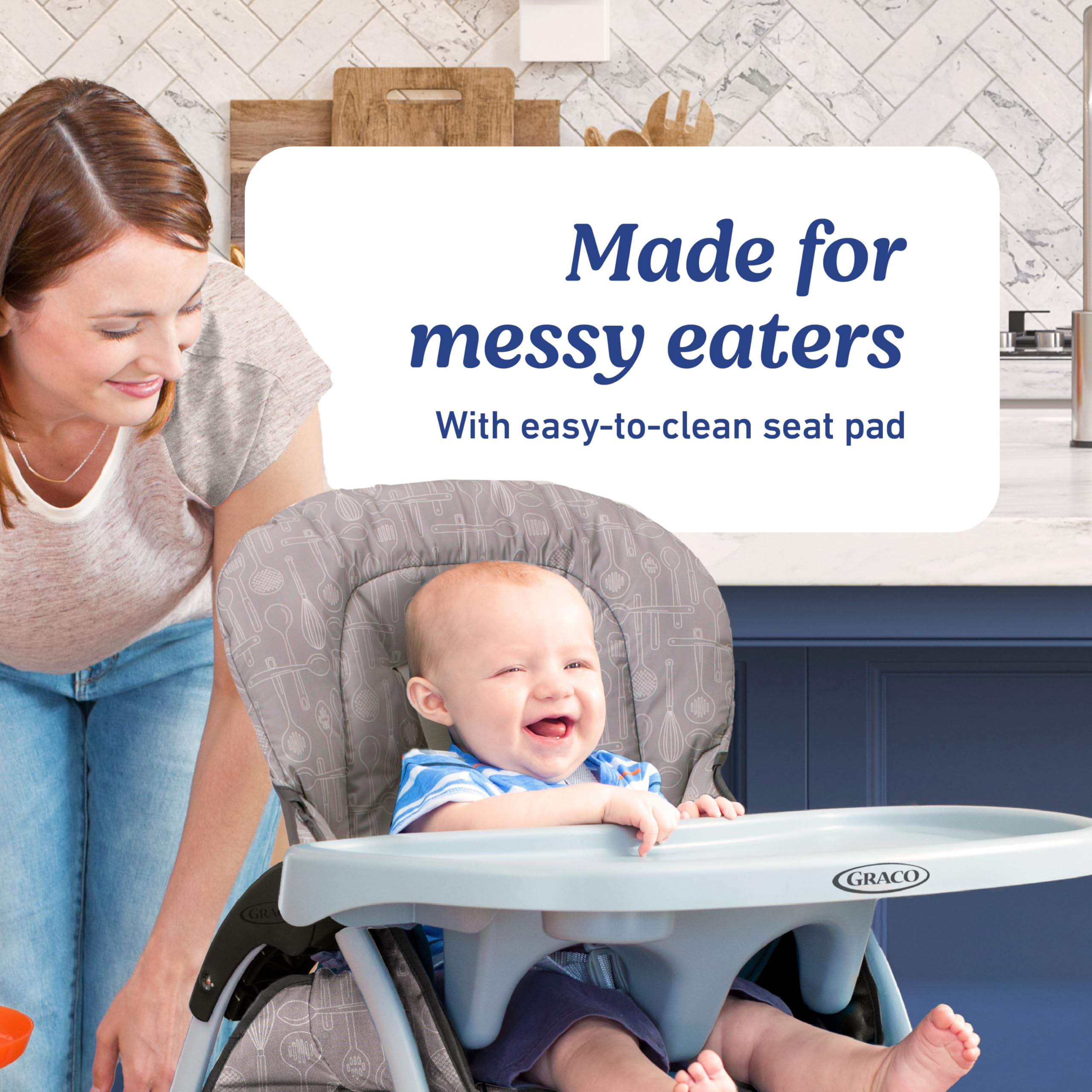 GRACO Slim Snacker High Chair - Ultra Slim, Fast-Folding