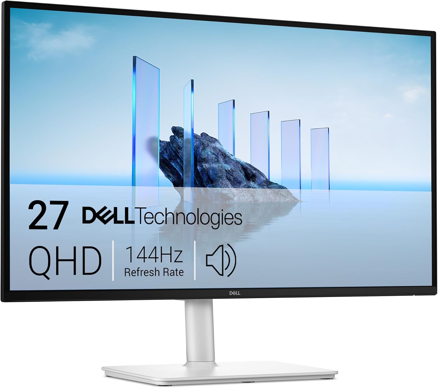 Dell 27 Plus QHD Monitor - S2725DSM - 27-inch QHD (2560x1440) 144Hz 1ms Display, 2 x 3W Speakers, HDMI/DisplayPort 1.4 Connectivity, Height/Tilt/Pivot/Swivel Adjustability, AMD FreeSync - Ash White