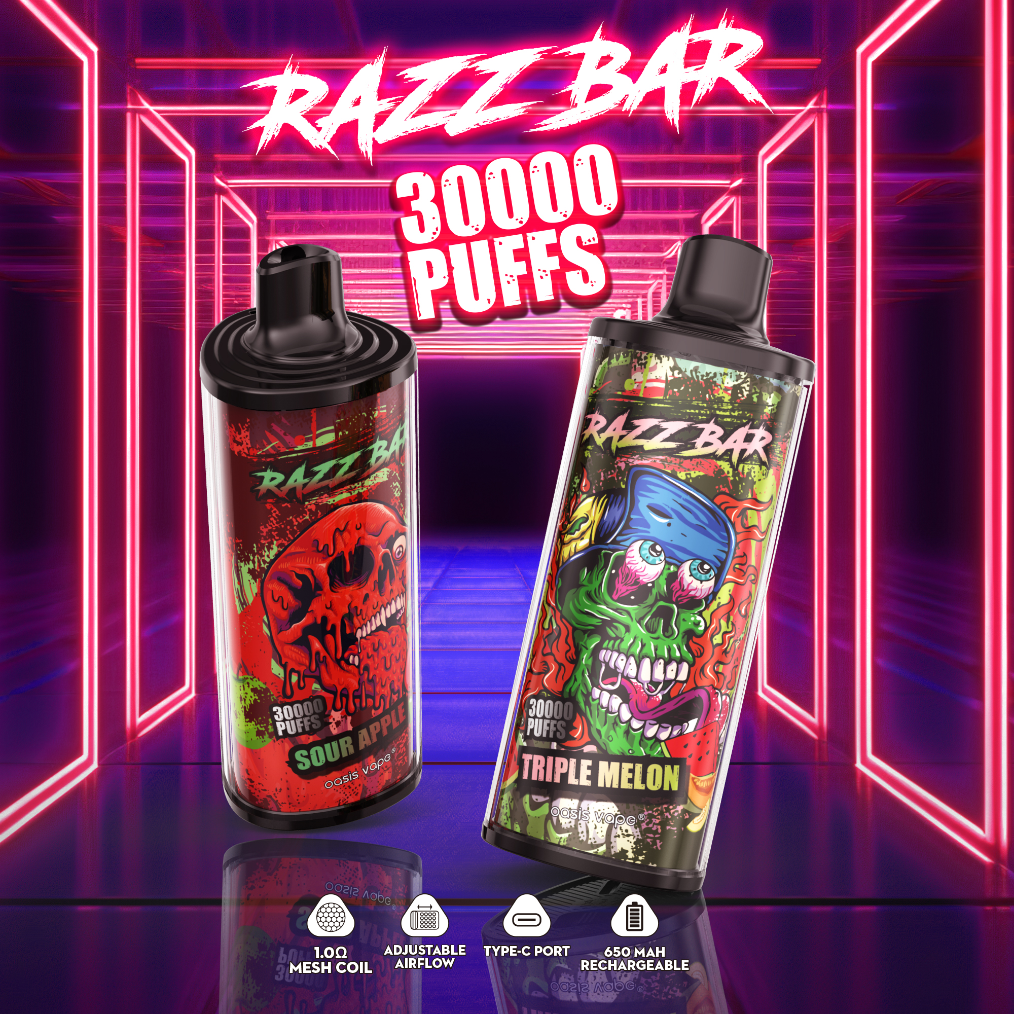 EU Warehouse Razz Bar 30000 Puffs 30K Disposable Vapes Razzbar E-zigaretten