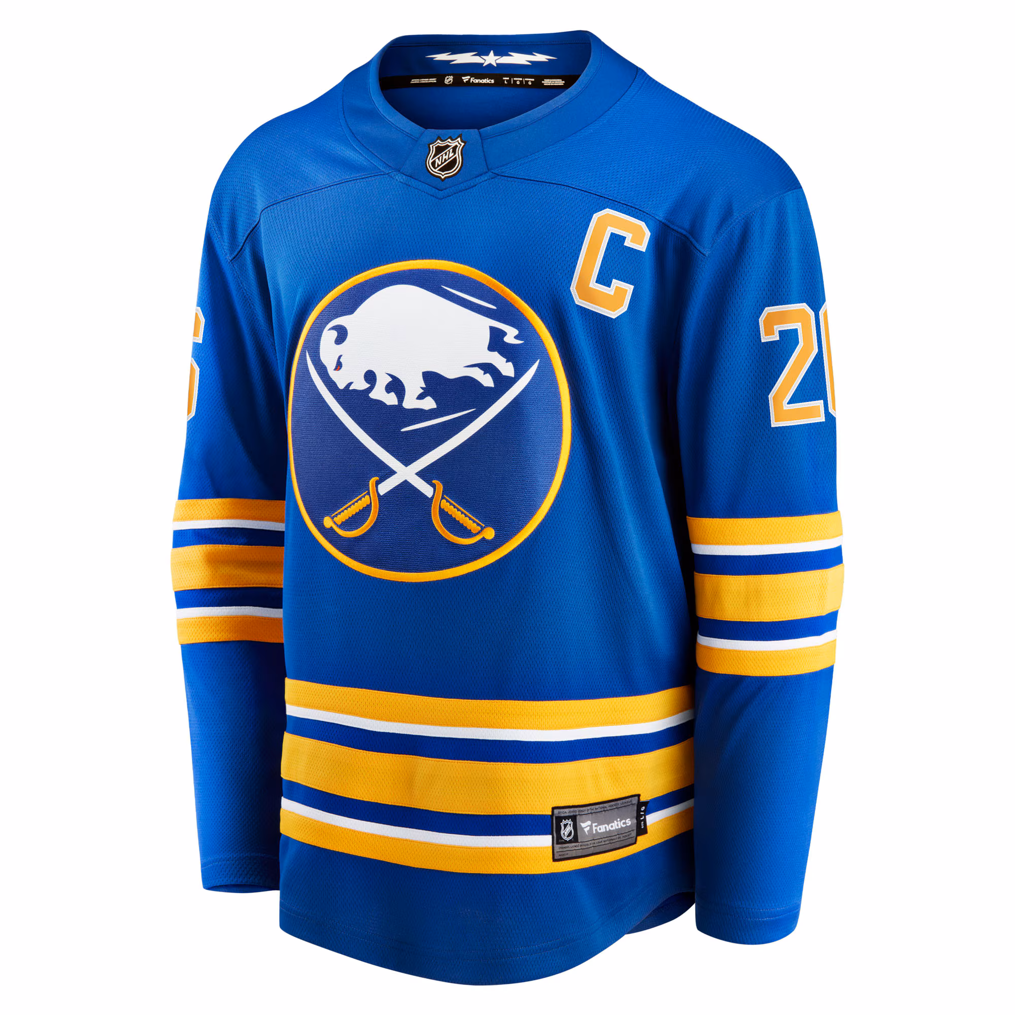 Rasmus Dahlin Buffalo Sabres Fanatics Home Captain Patch Breakaway Jersey - Royal