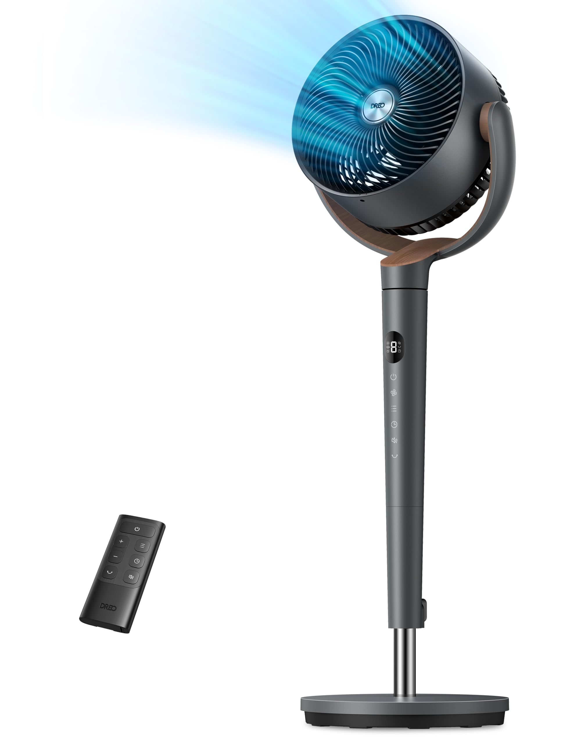 DREO Bed Fan with 120° Oscillation and 9 Speeds