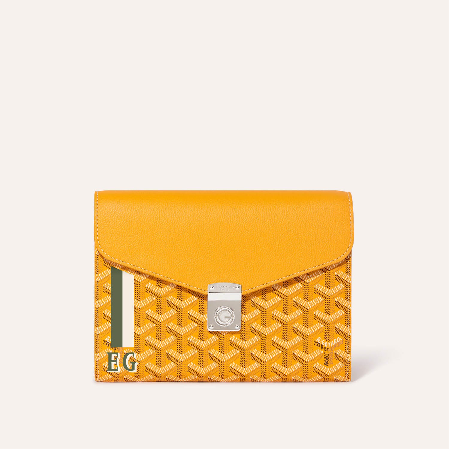 Chypre Wallet-Pouch Stripes and Initials