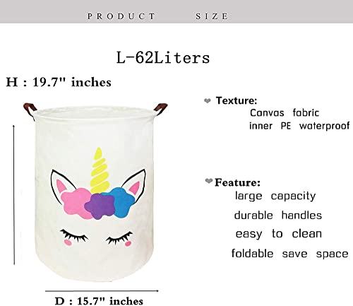 KUNRO Baby Laundry Basket Baby Hamper for Nursery Elephant Toy Storage Bin Organizer for Kids Clothes Room Decor