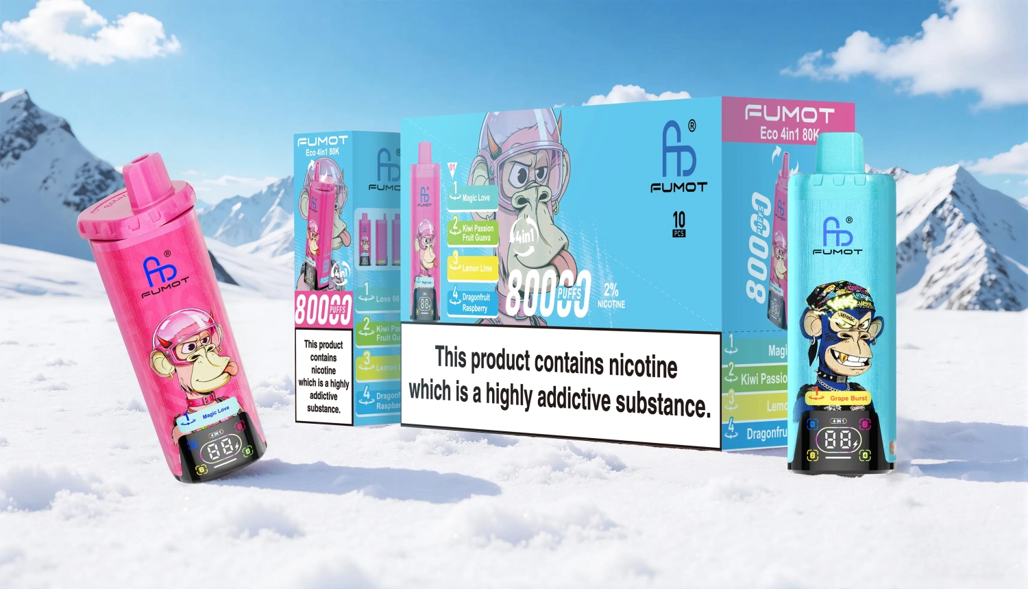 Fumot Eco 4 in 1 80K Disposable Vape Puffs 80000 Handy Vape