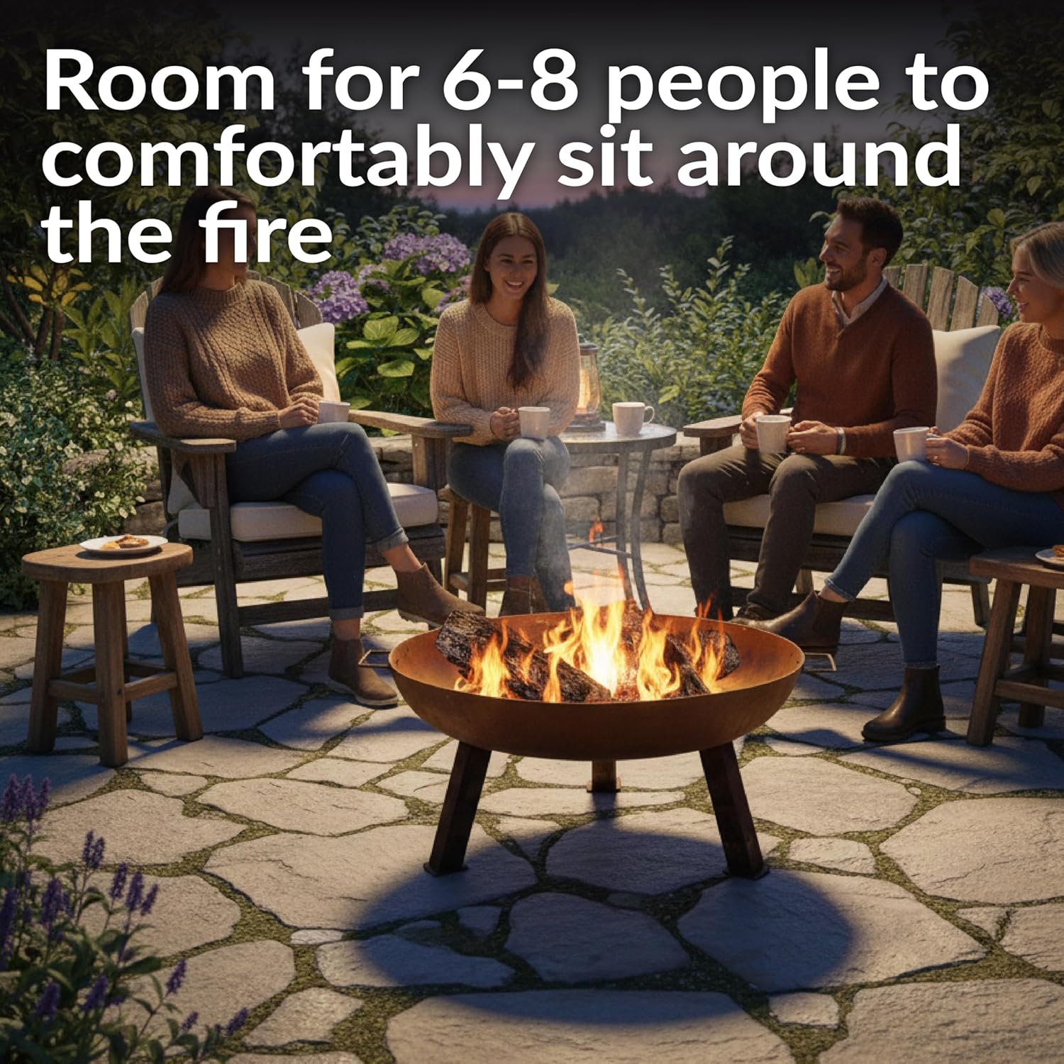 Sunnydaze Cast Iron Heavy Duty Fire Pit for Outside - Wood Burning Outdoor Fire Pit Bowl with Handles - 30
