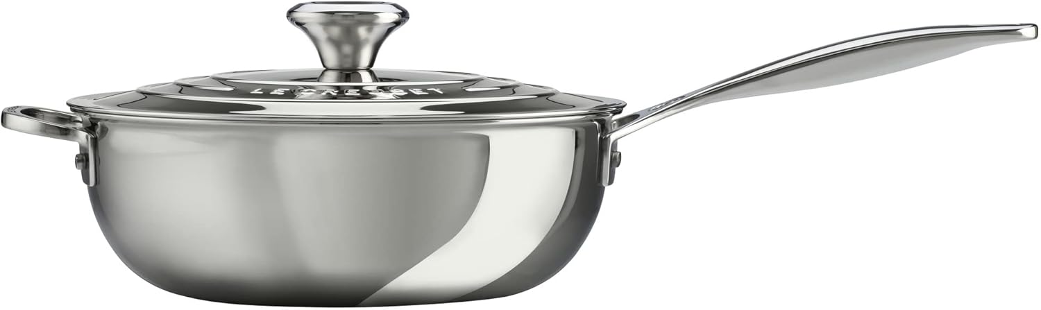 Le Creuset Tri-Ply Stainless Steel 3.5 Quart Saucier Pan