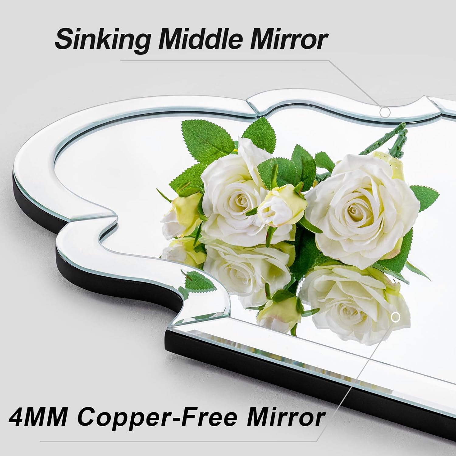 Large Arched Mirror Wall Decor, 39.4