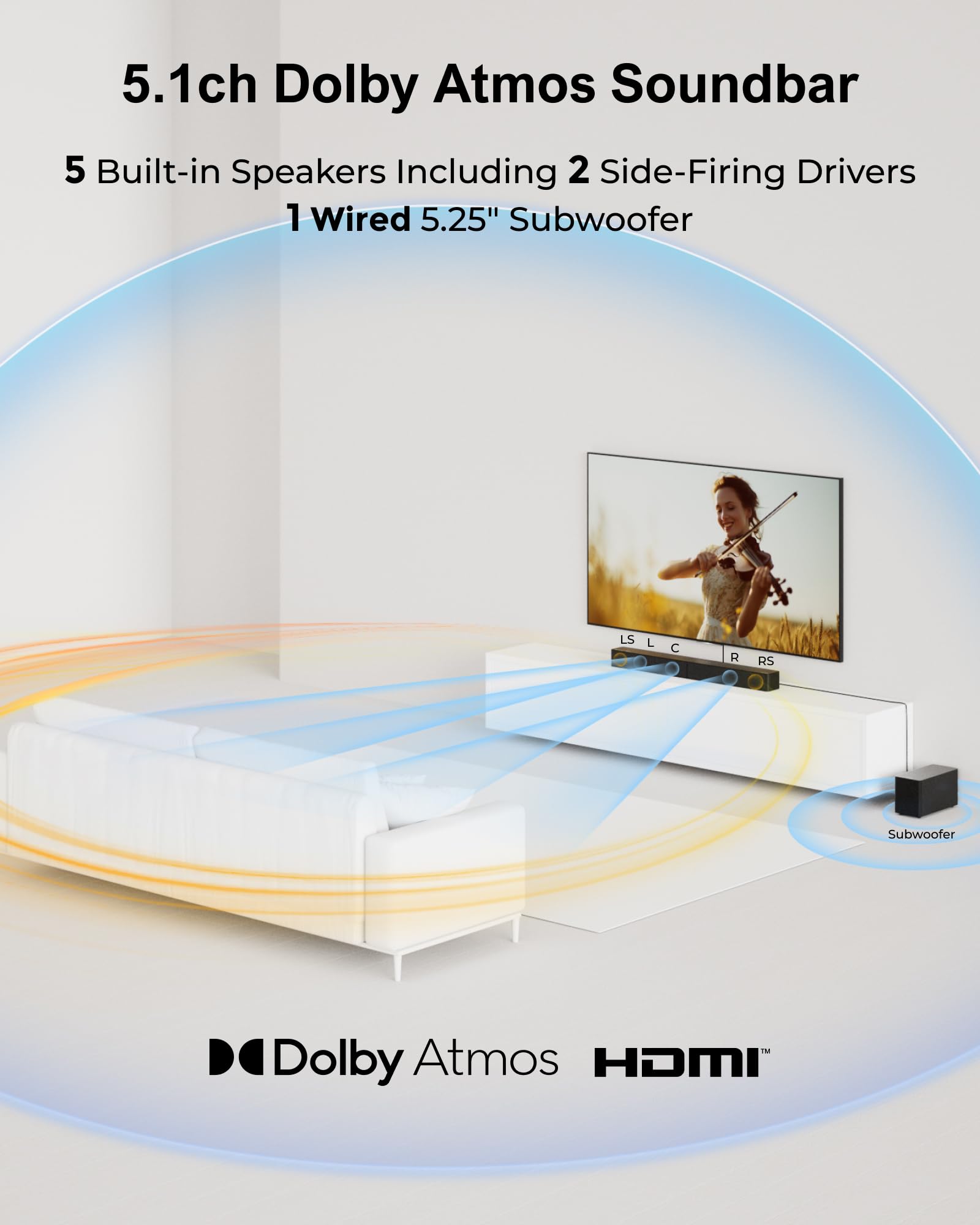 ULTIMEA Poseidon M60 5.1CH Dolby Atmos Sound Bar System