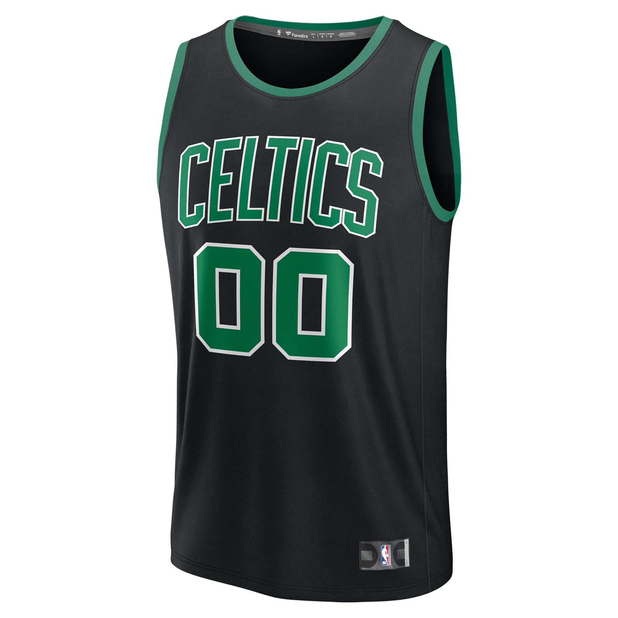 Boston Celtics Fanatics Fast Break Custom Jersey - Statement Edition - Black