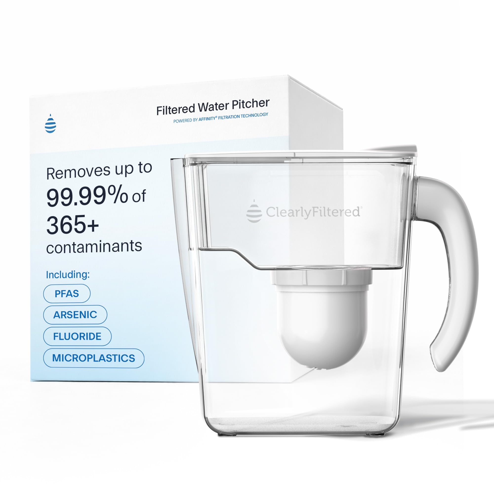 CLEARLY FILTERED No.1 Filtered Water Pitcher - Targets 365 Contaminants