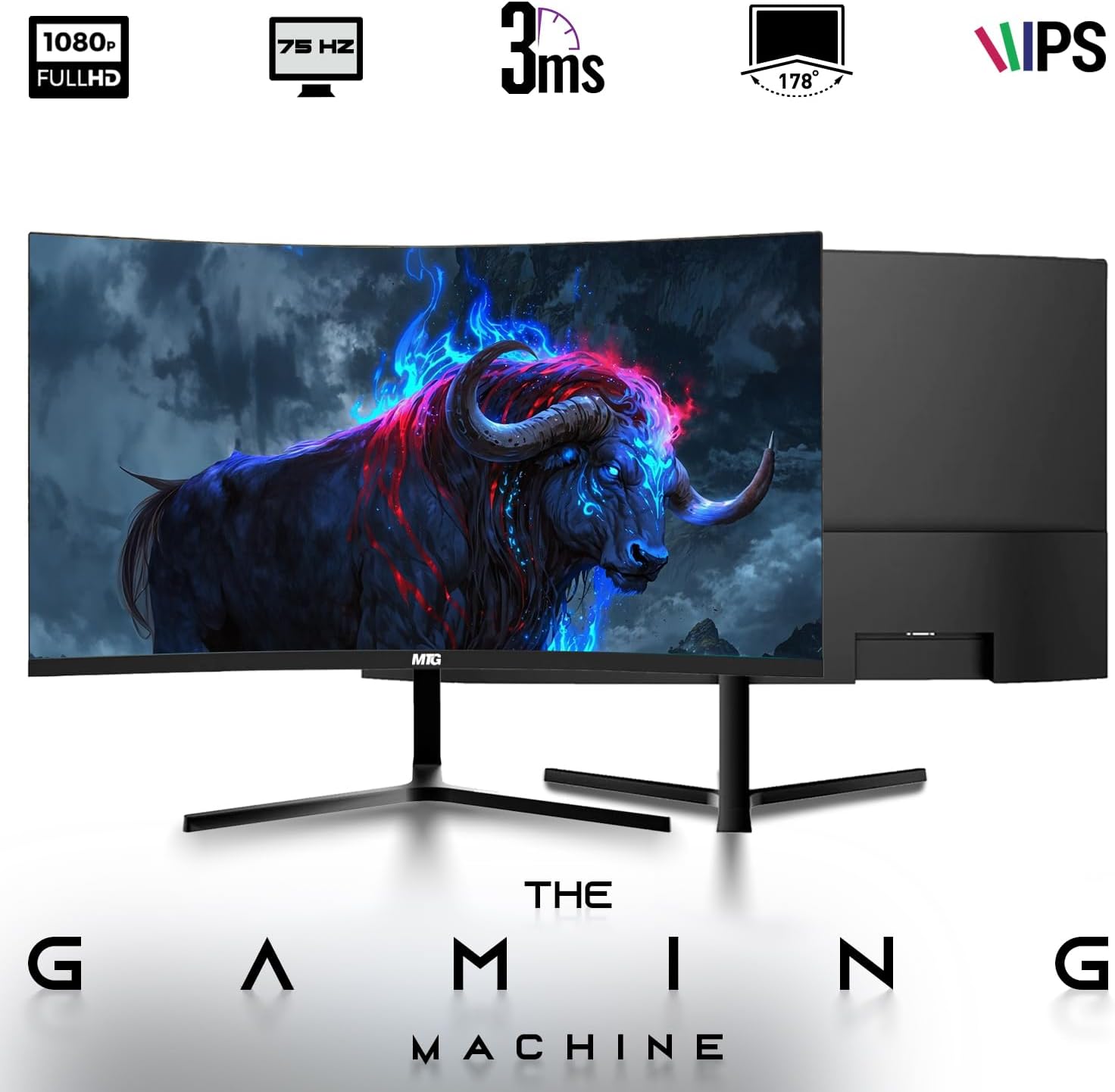 Hp Desktop Computer PC – Intel Core i5, 16GB ARGB RAM, 512GB SSD, 32 Inch Curved Monitor, RGB Keyboard with AI Copilot Key and Mouse, RGB Soundbar, Windows 11(Renewed)