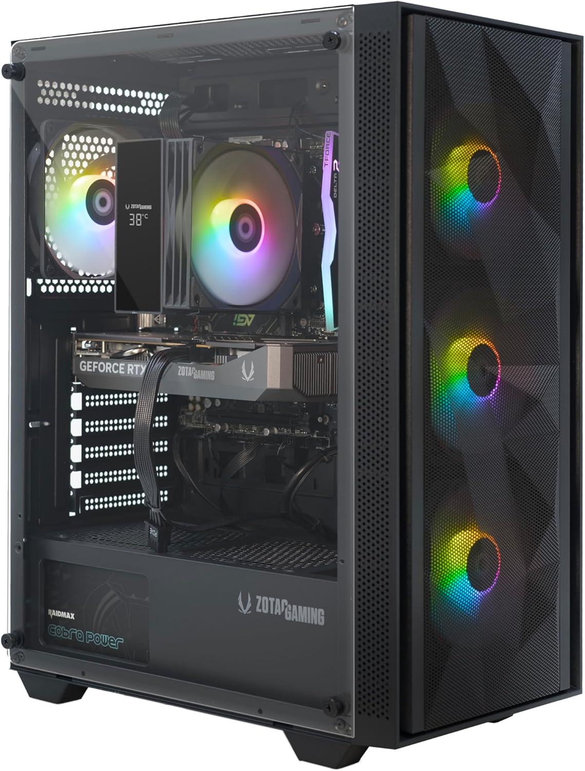ZOTAC MEK AI-Enhanced Gaming PC Desktop Computer - NVIDIA GeForce RTX 5050, AMD Ryzen 5 5500 4.2GHz, 16GB DDR4, 1TB NVME M.2 SSD, 650W 80+ Gold PSU, WiFi 6E, Windows 11 Home