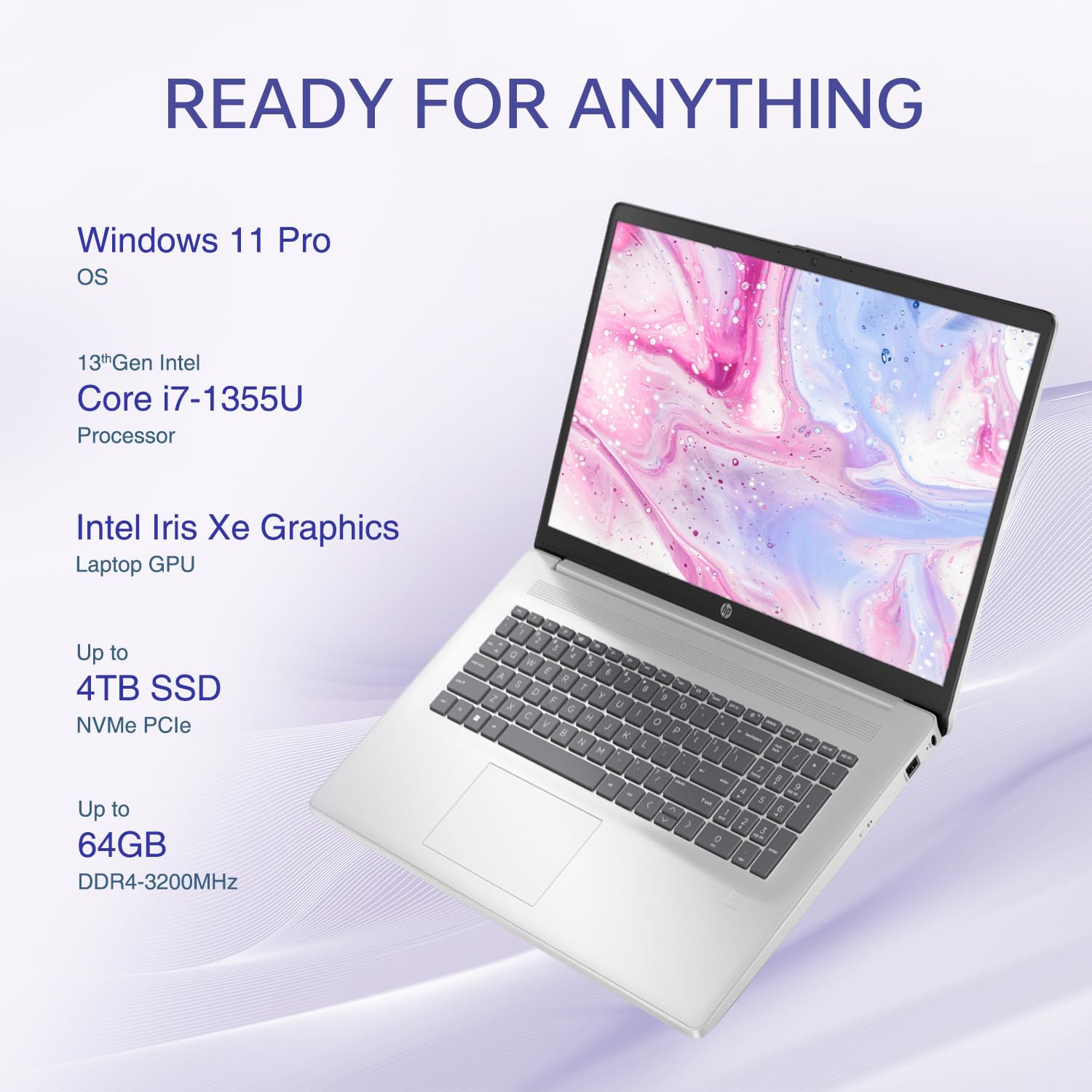 HP 17t Performance Business Laptop, 17.3