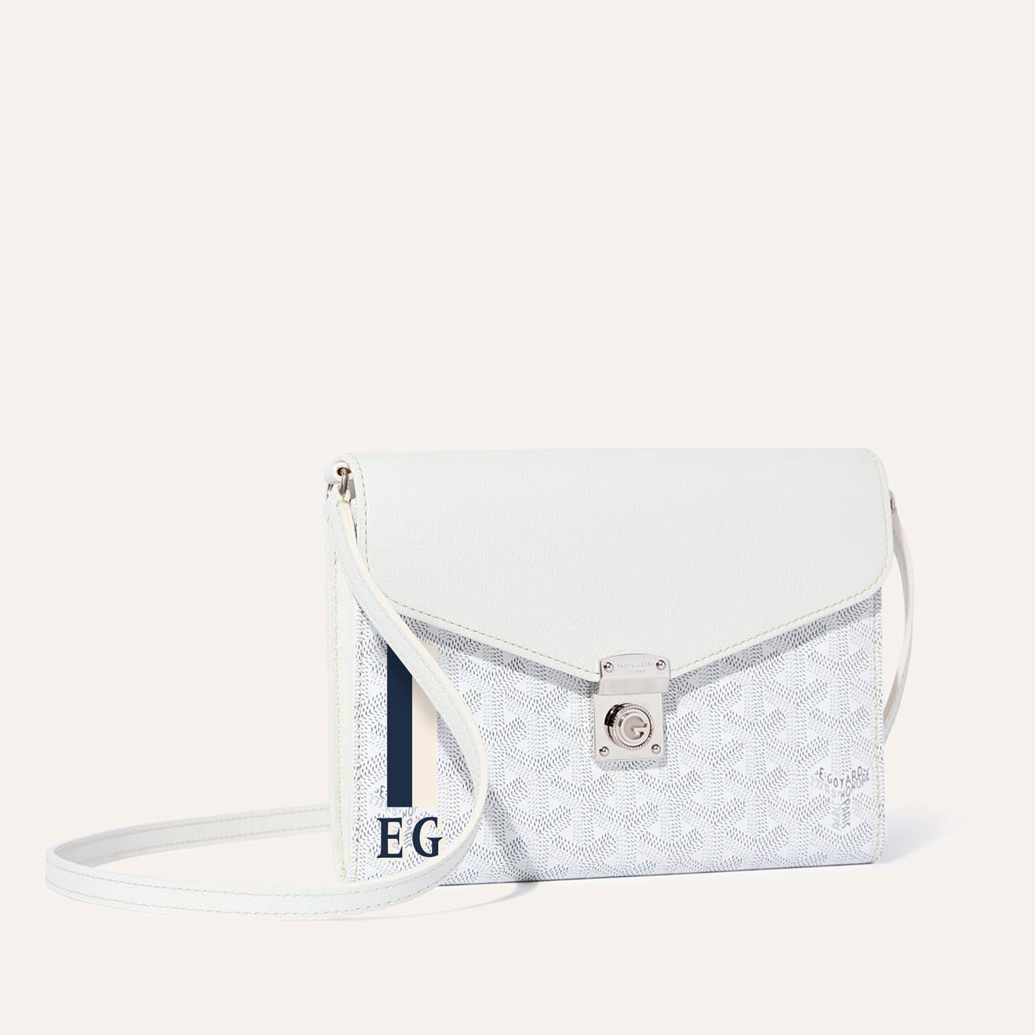 Chypre Wallet-Pouch Stripes and Initials